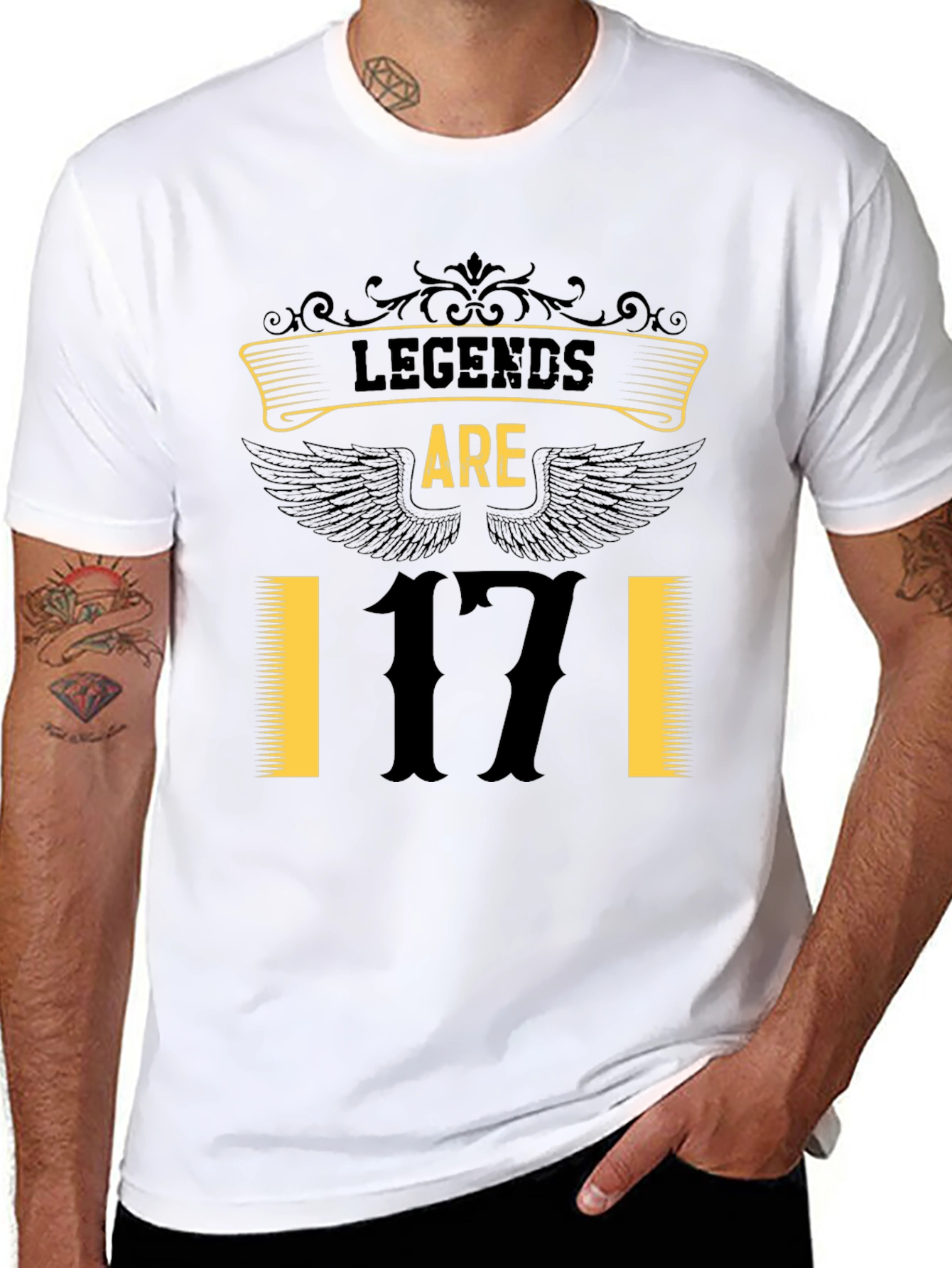 Black Legends Are 17 Black Graphic Tee view 8