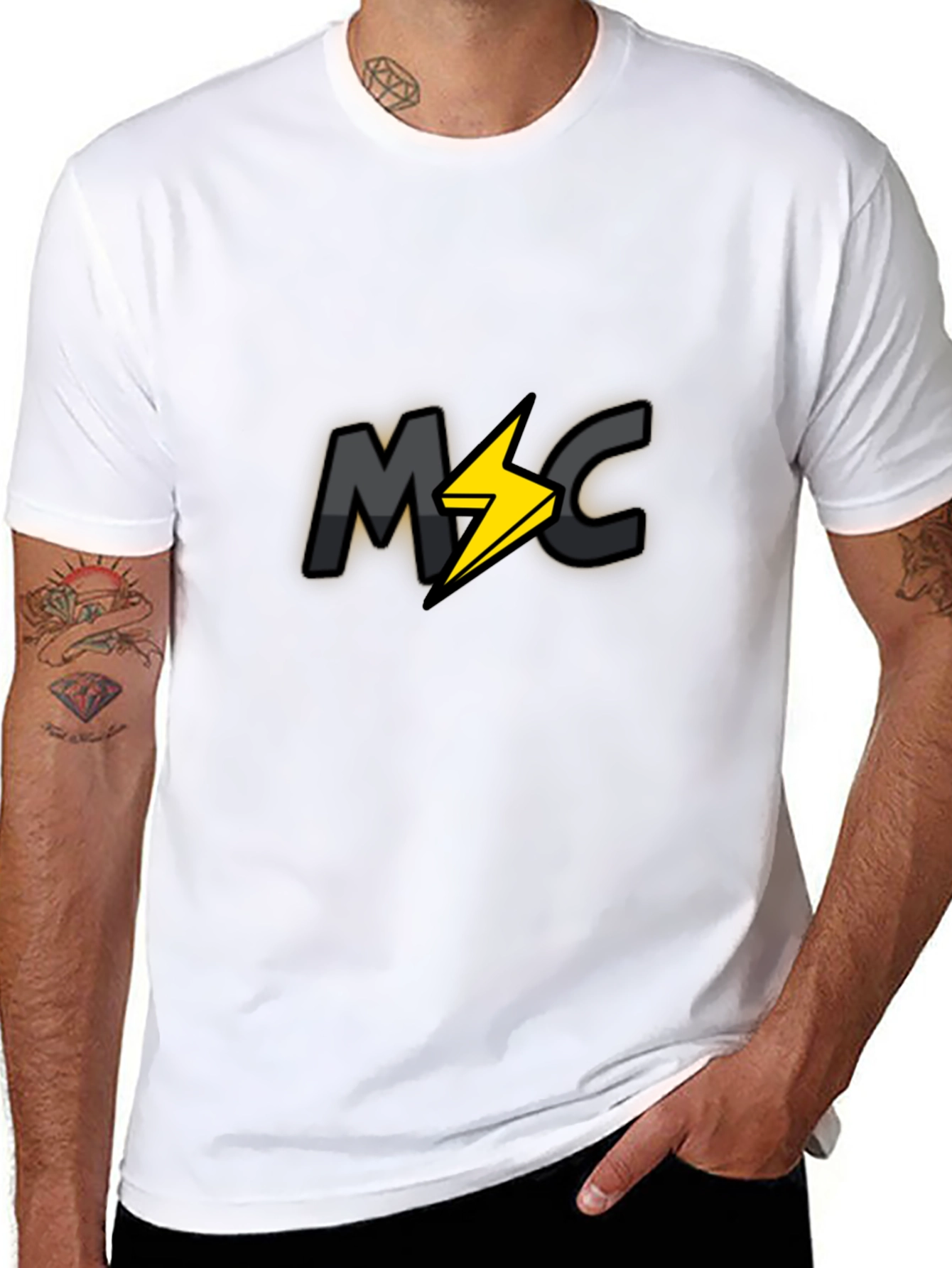 Black Black Graphic Tee - M Lightning C view 8