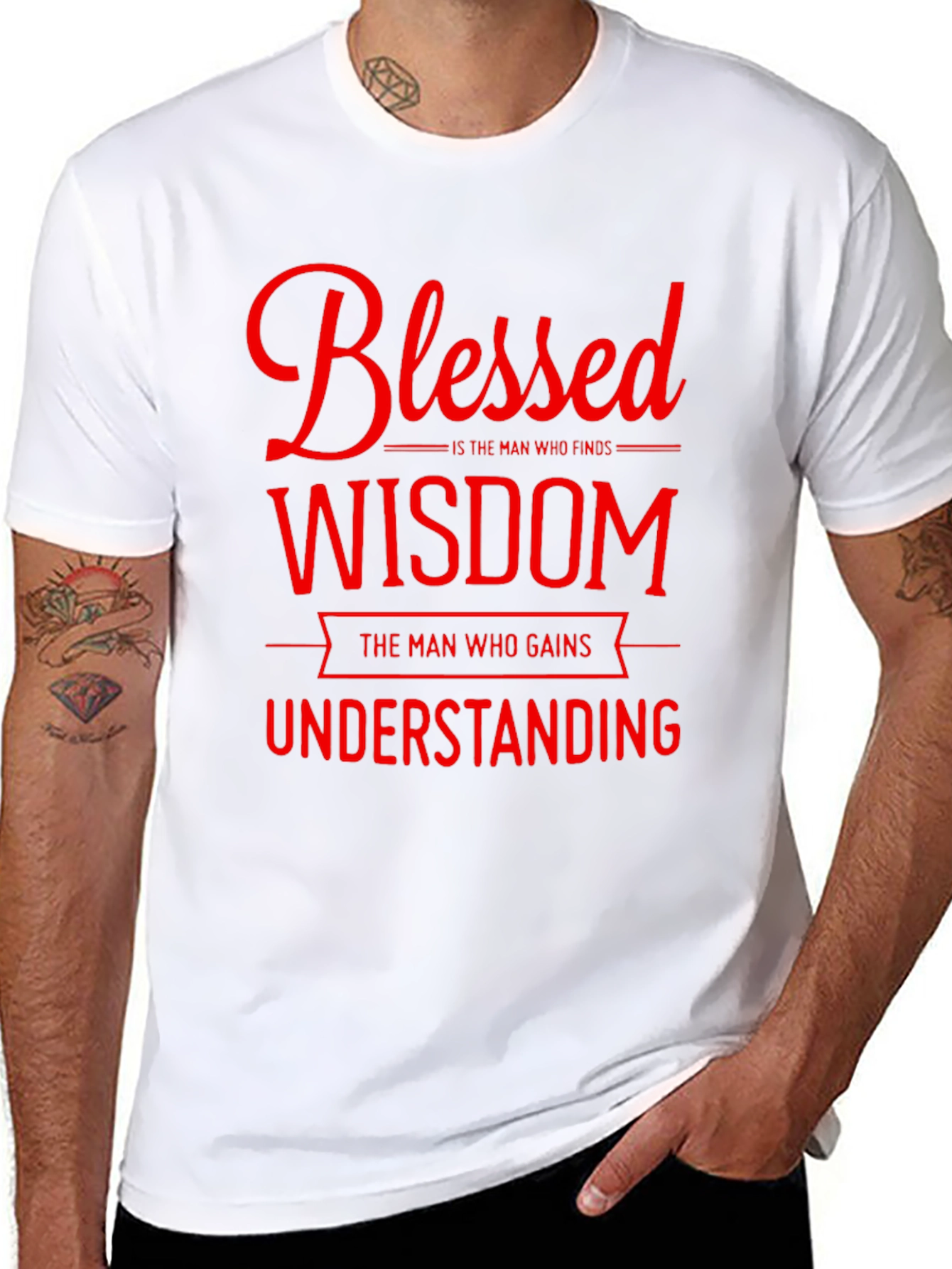 Black Blessed Wisdom Graphic T-Shirt view 8