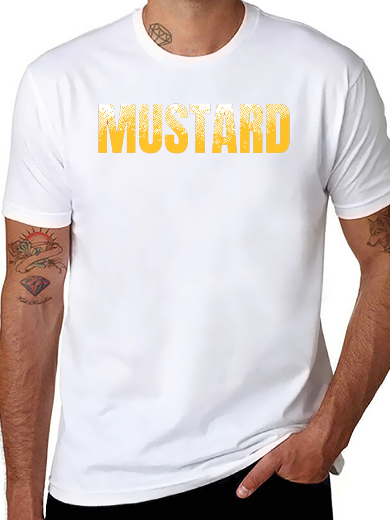 Black Mustard Graphic Tee - Trendy Casual Wear view 8