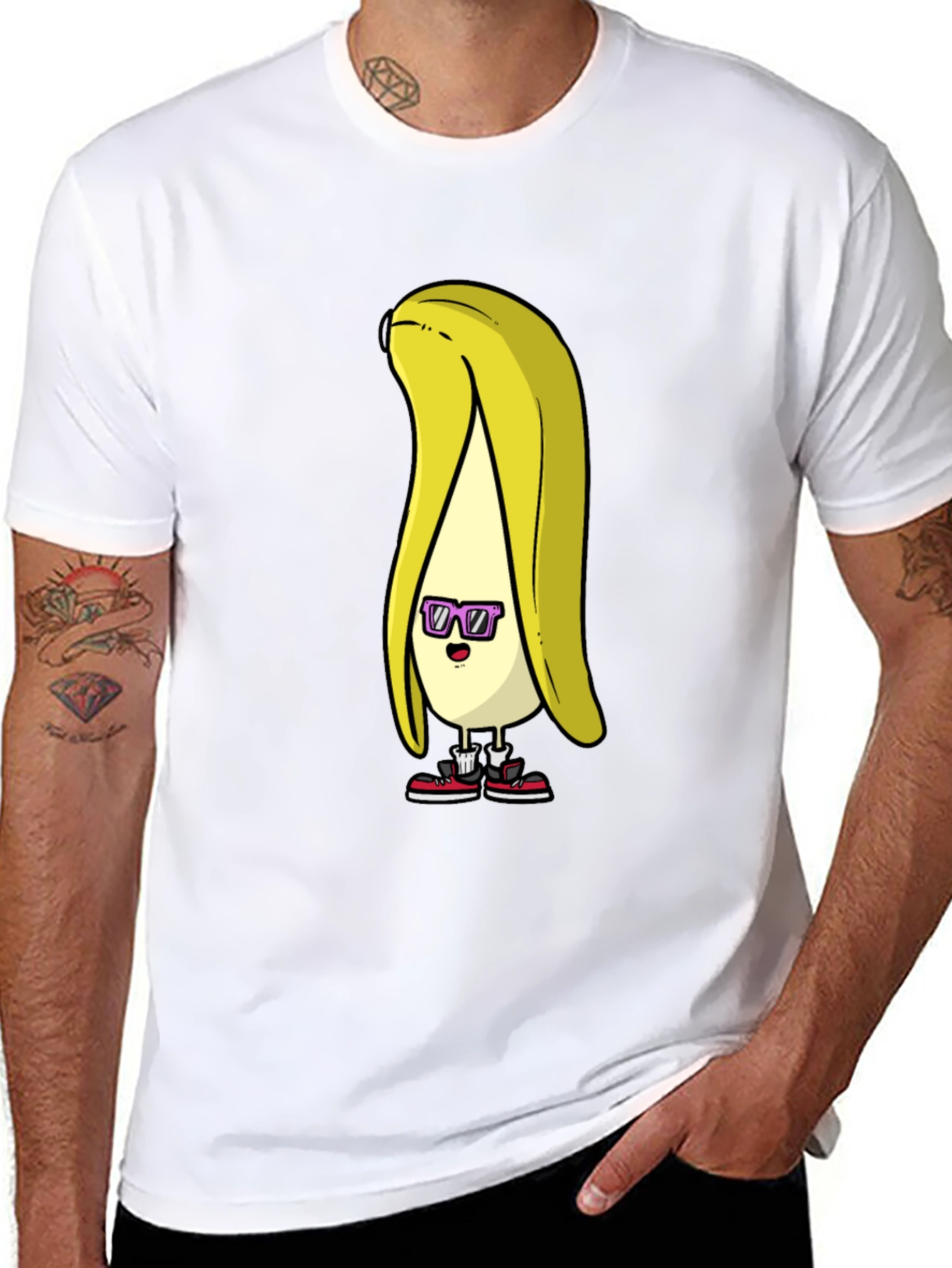 Black Cool Banana Graphic T-Shirt view 8