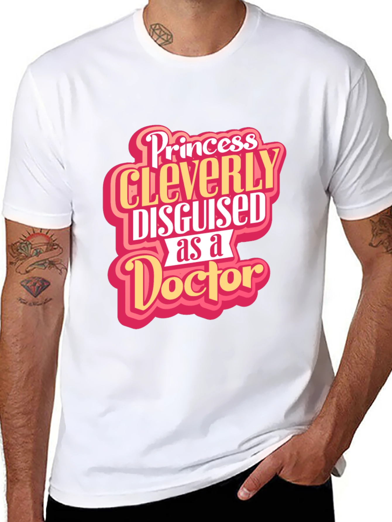 Black Princess Cleverly Disguised as a Doctor T-Shirt view 8