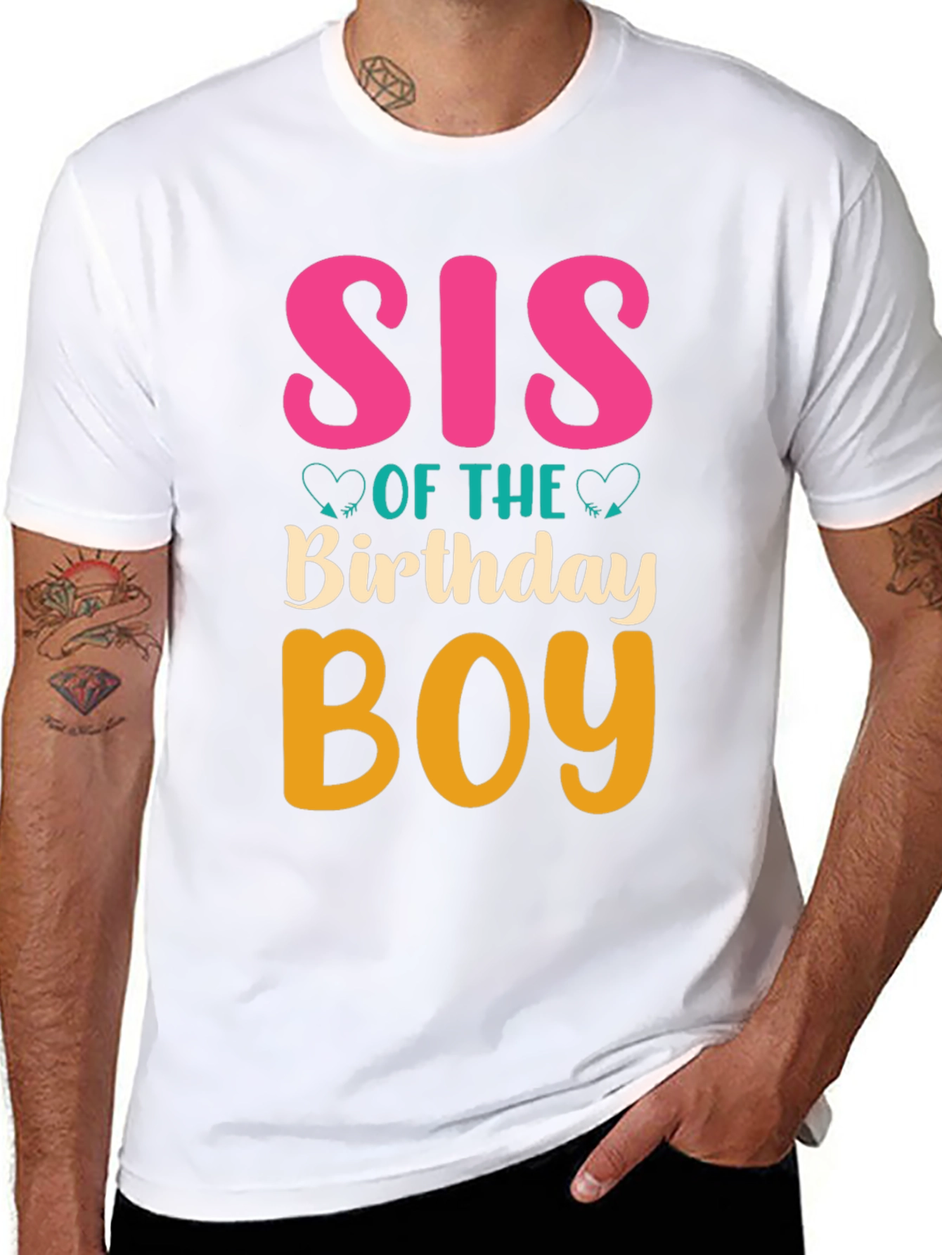 Black Sis of the Birthday Boy T-Shirt view 8