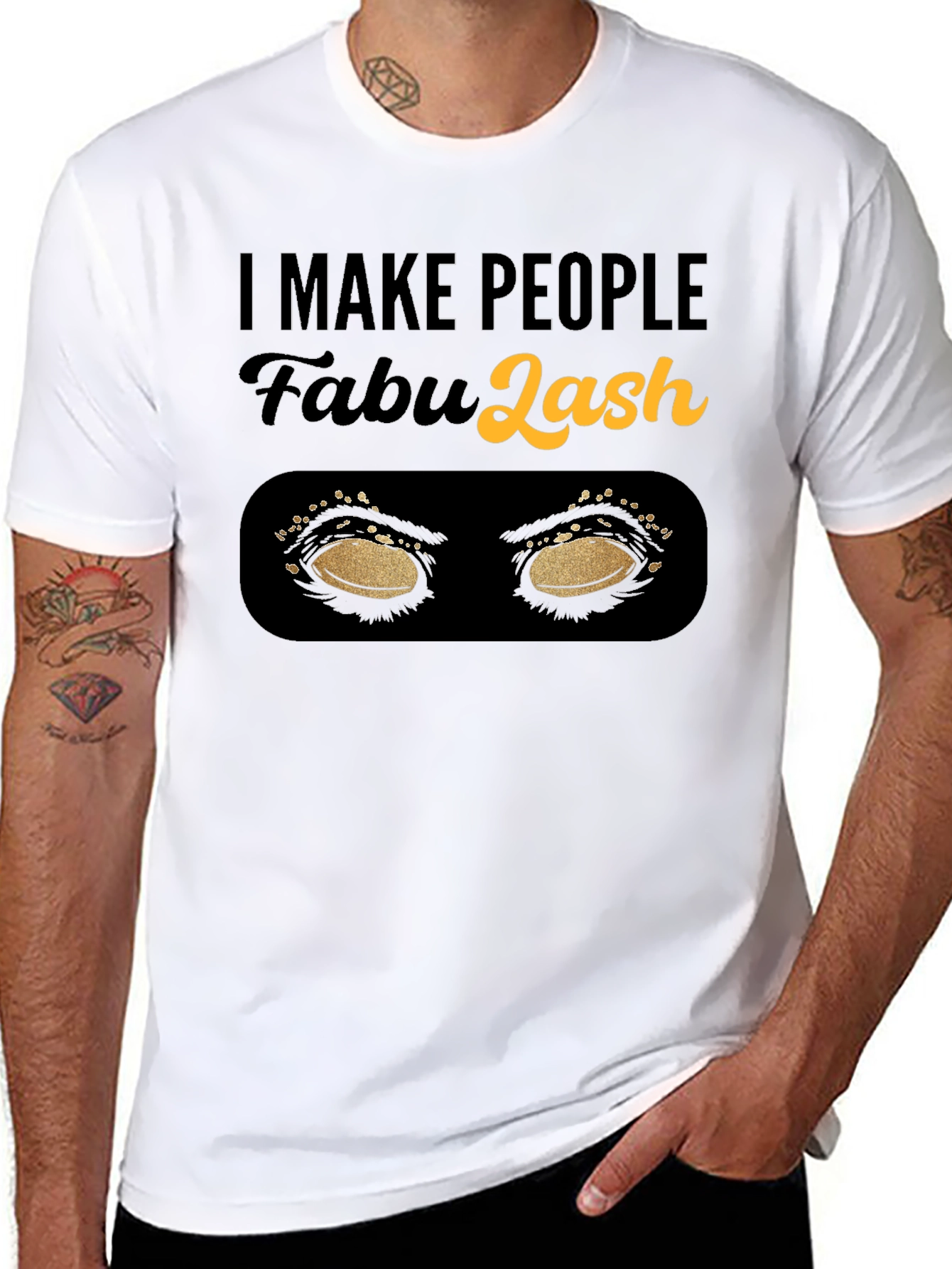 Black Fabulash Eyelash Artist T-Shirt view 8