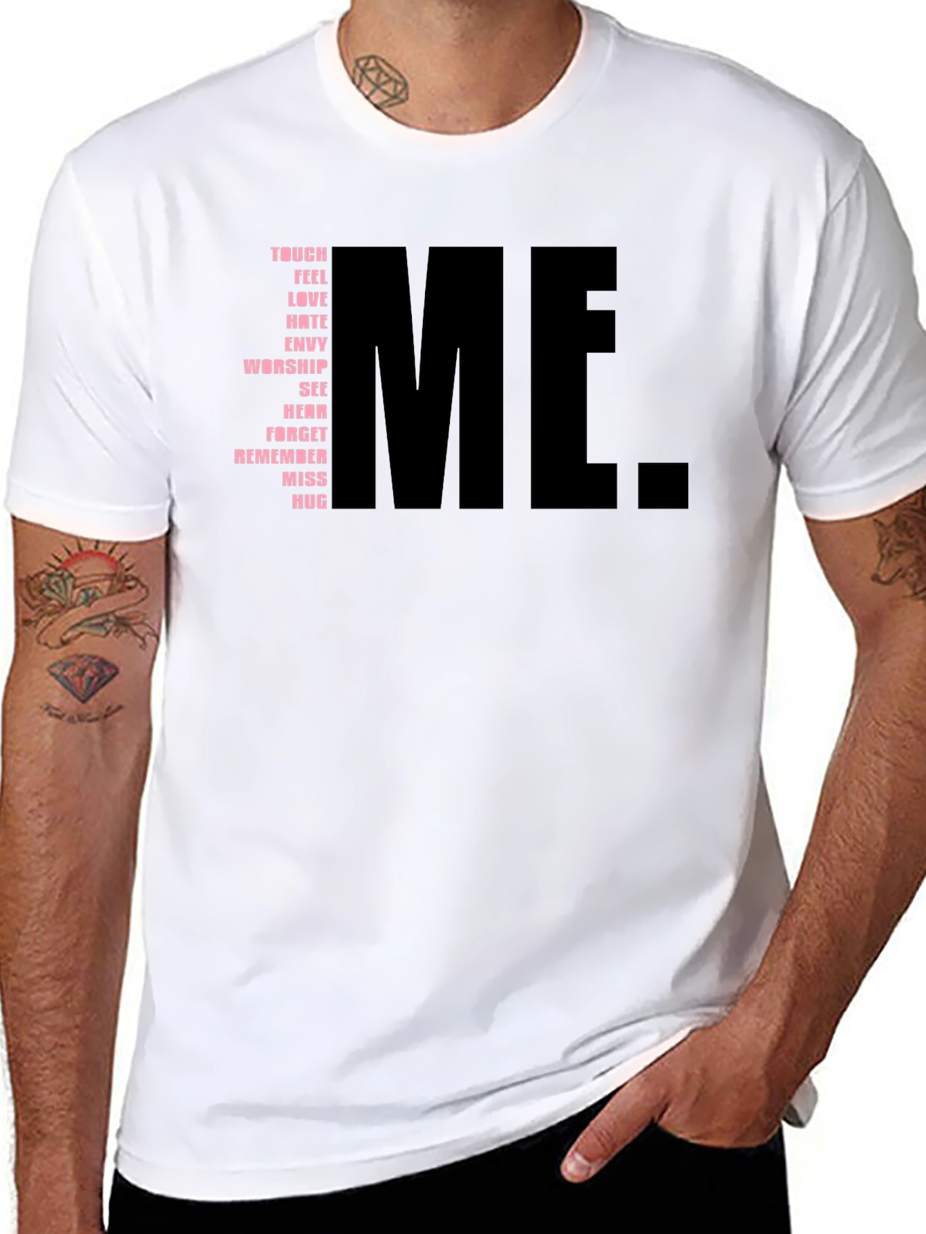 Black Touch Me Graphic Tee - Expressive Statement Shirt view 8