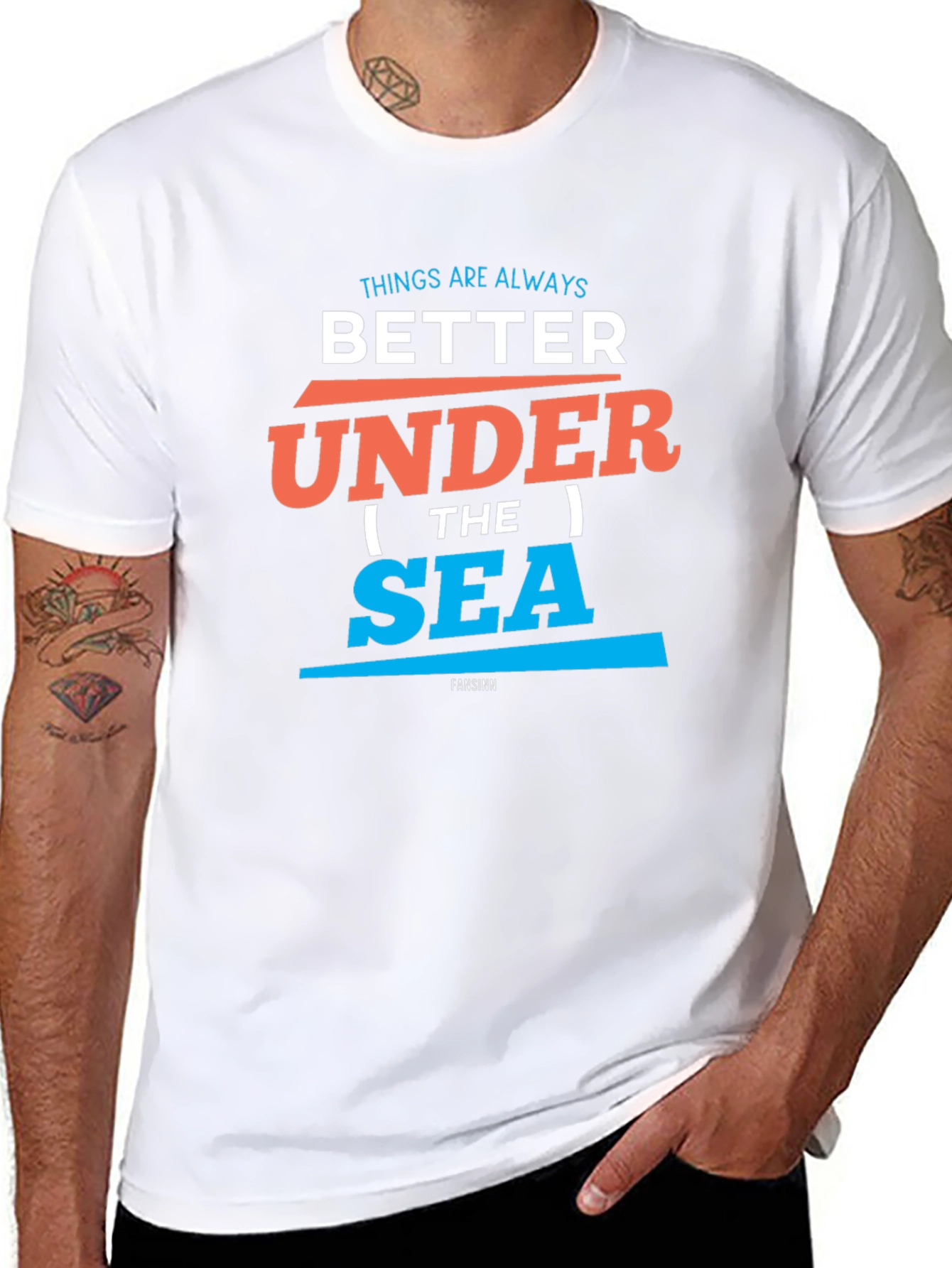 Black Better Under the Sea Graphic Tee - Black Cotton T-Shirt view 8