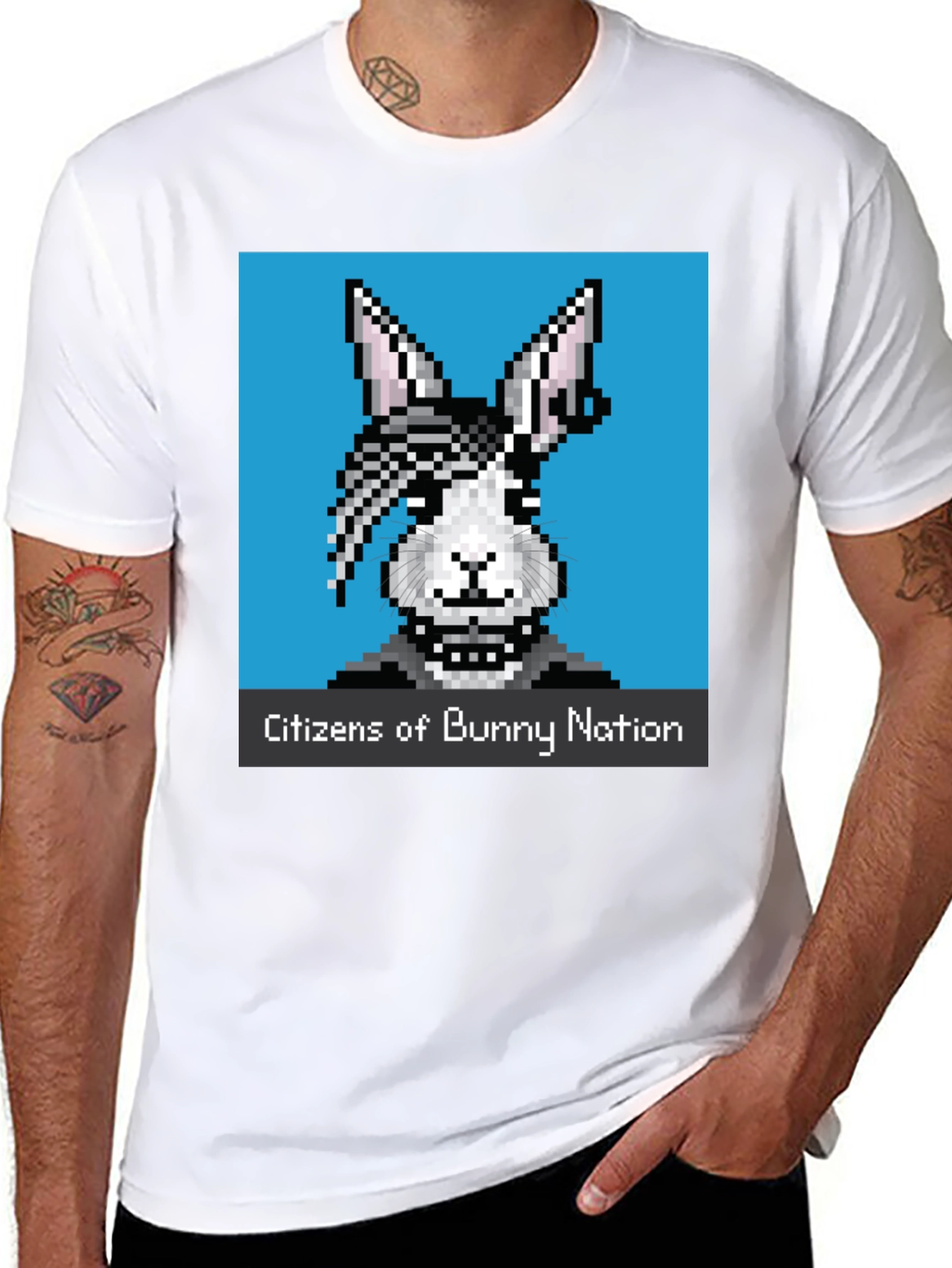 Black Citizens of Bunny Nation Graphic Tee view 8