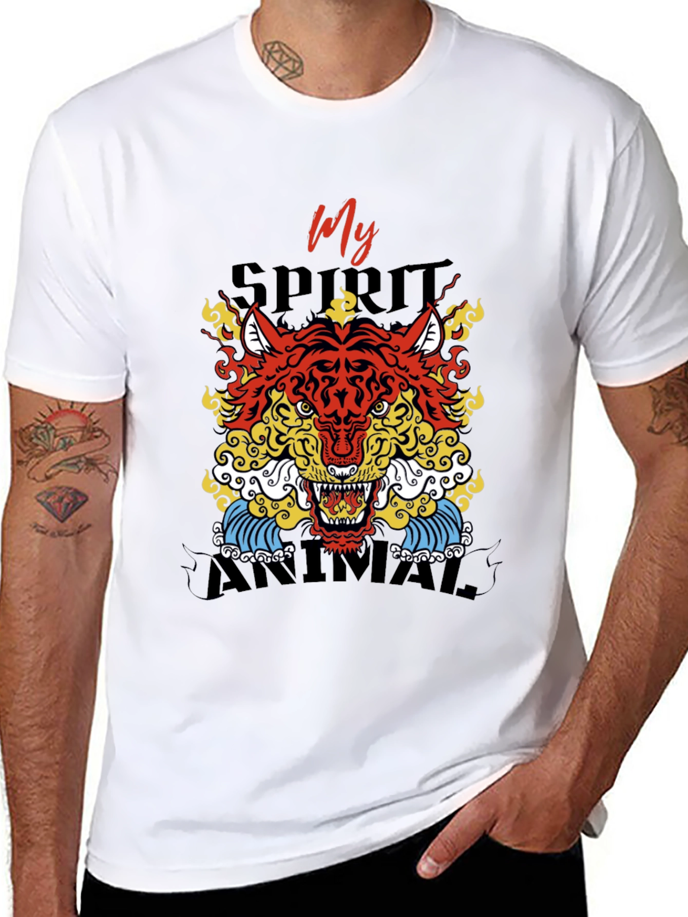 Black My Spirit Animal Graphic T-Shirt view 8