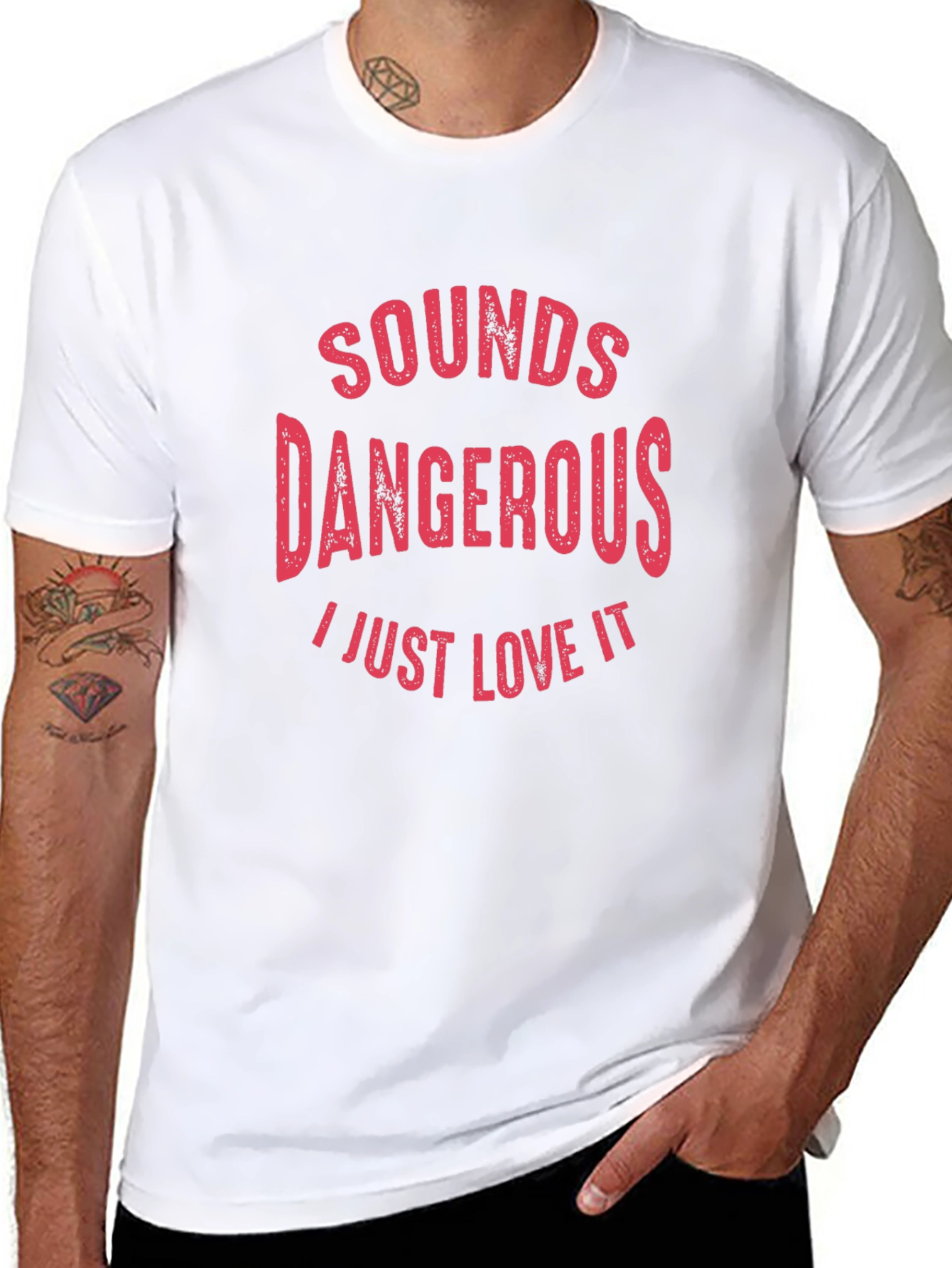 Black Sounds Dangerous Graphic Tee - I Just Love It T-Shirt view 8
