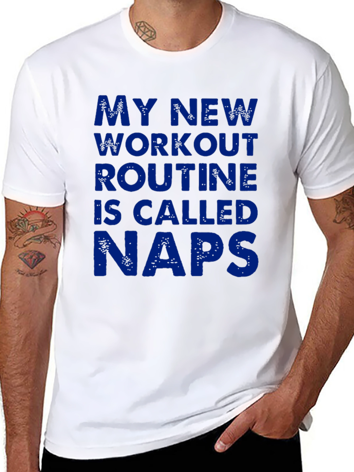 Black Funny Naps Workout Routine Graphic T-Shirt view 8