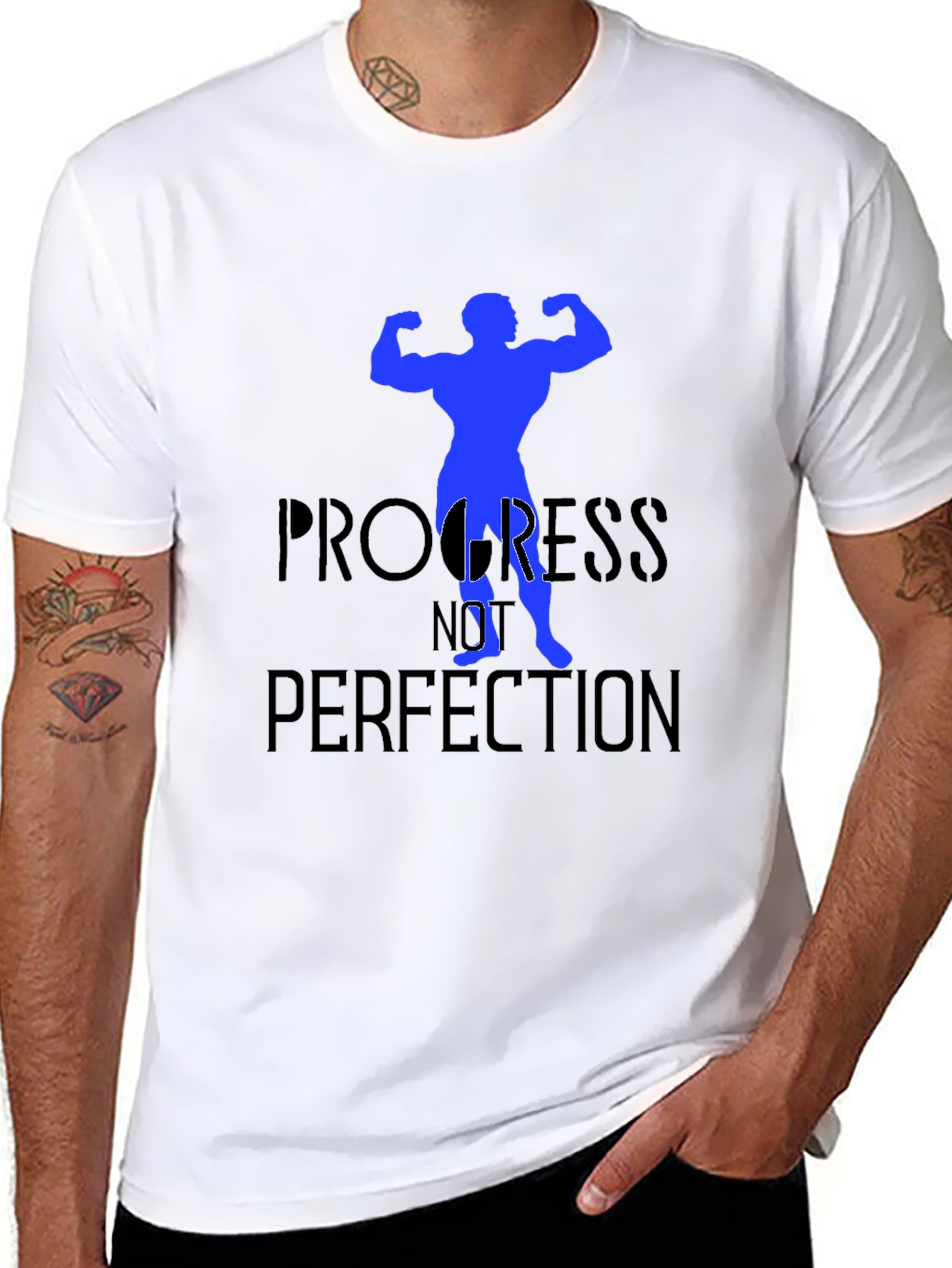 Progress Not Perfection Black T-Shirt - 8