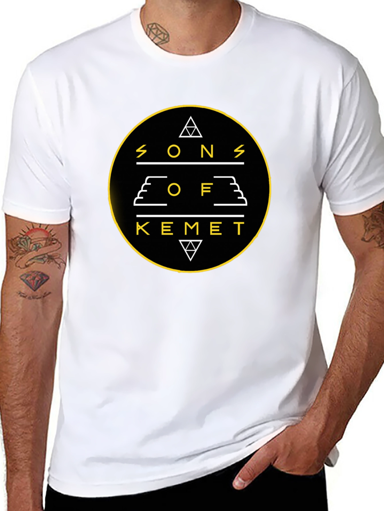 Black Sons of Kemet Graphic T-Shirt - Black Cotton Tee view 8