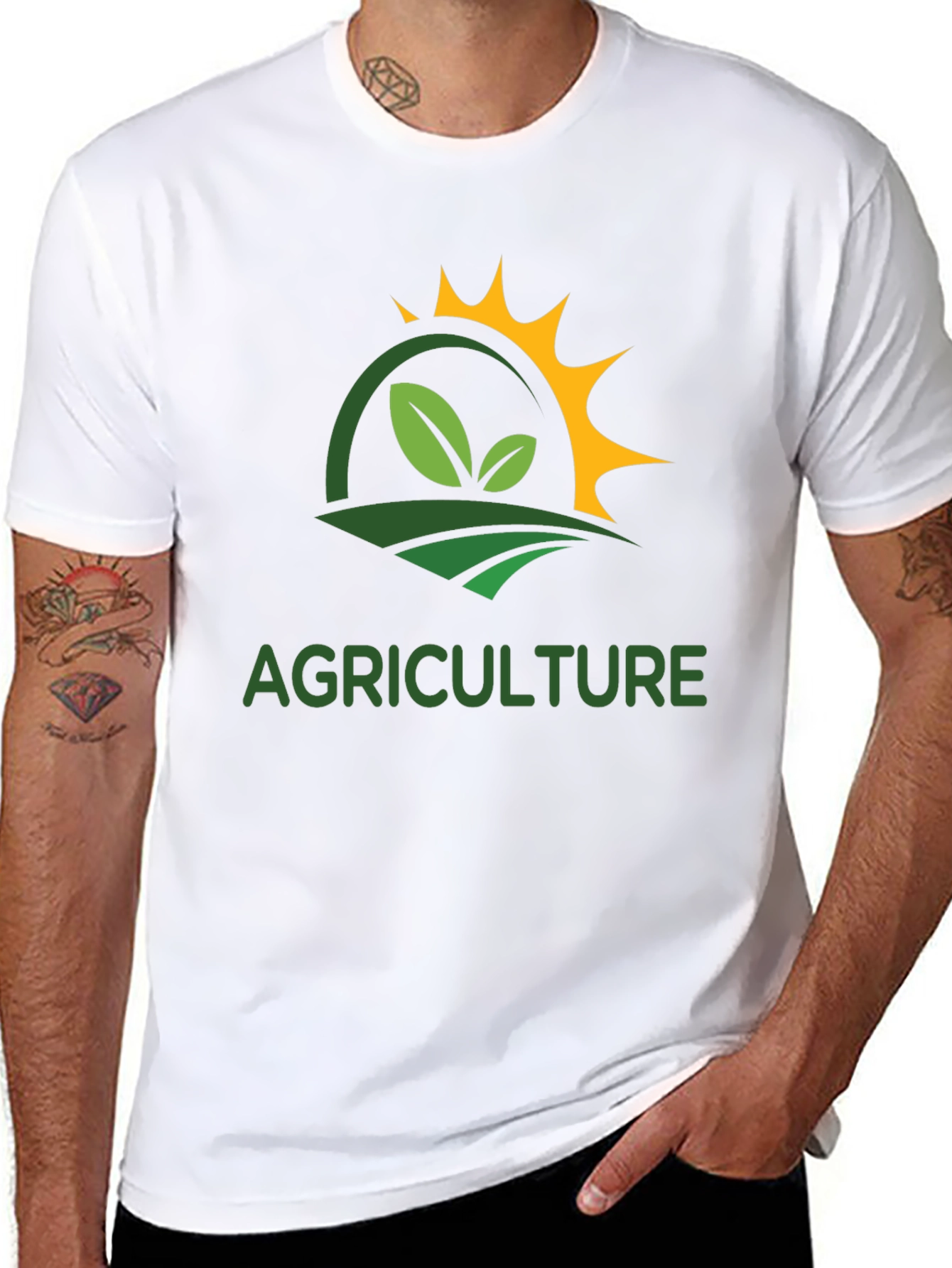 Black Agriculture Graphic T-Shirt - Farm & Nature Design view 8