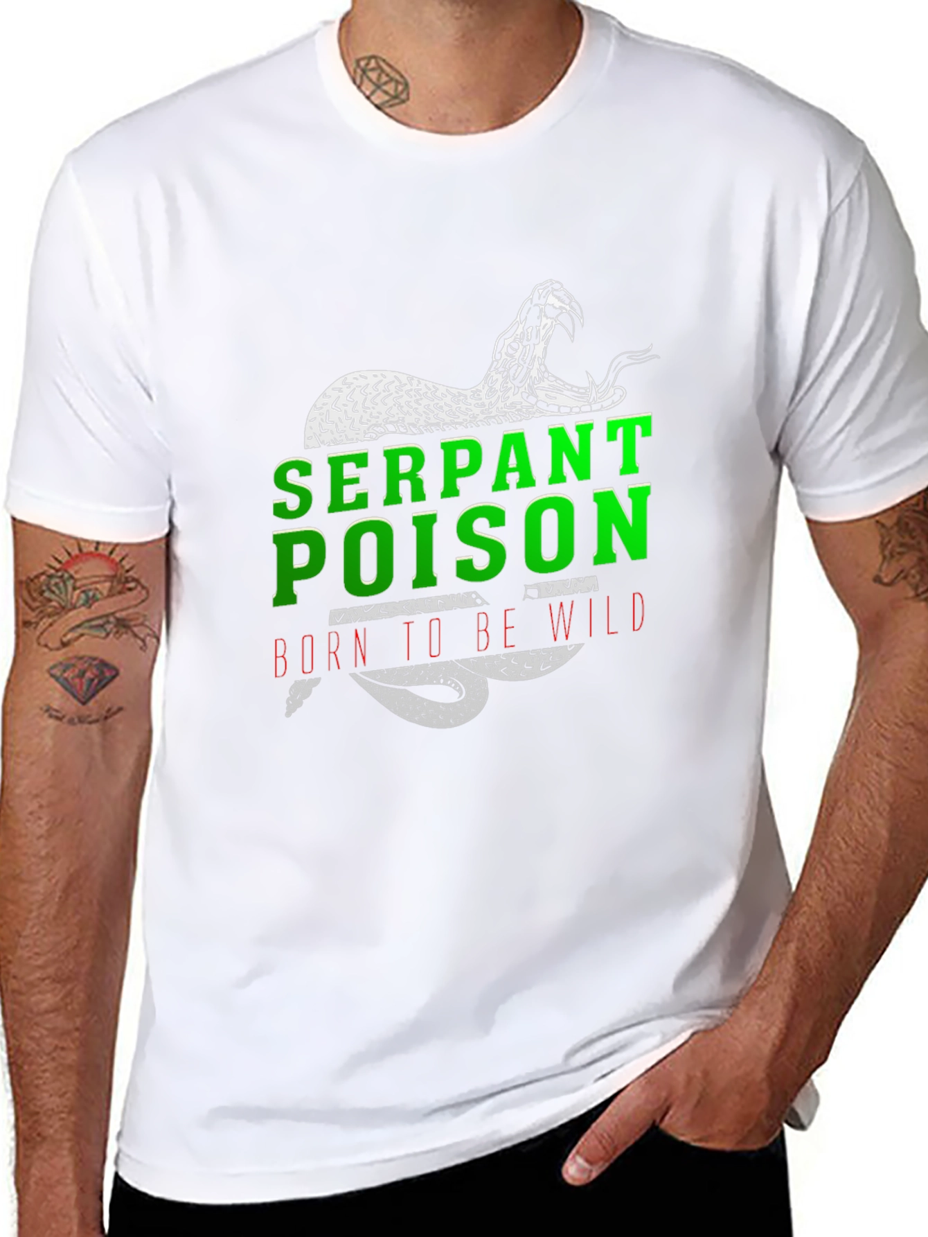 Serpent Poison T-Shirt - Born to Be Wild Graphic Tee - 8