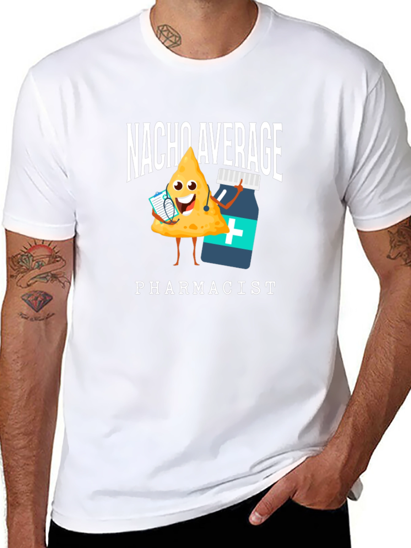 Black Nacho Average Pharmacist T-Shirt view 8