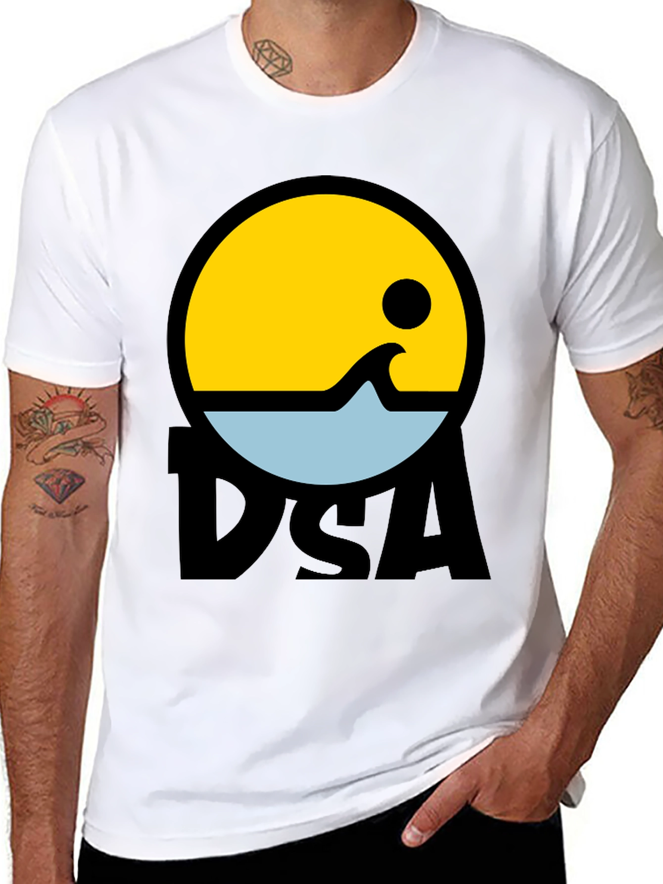 Black DSA Graphic Tee - Retro Style view 8