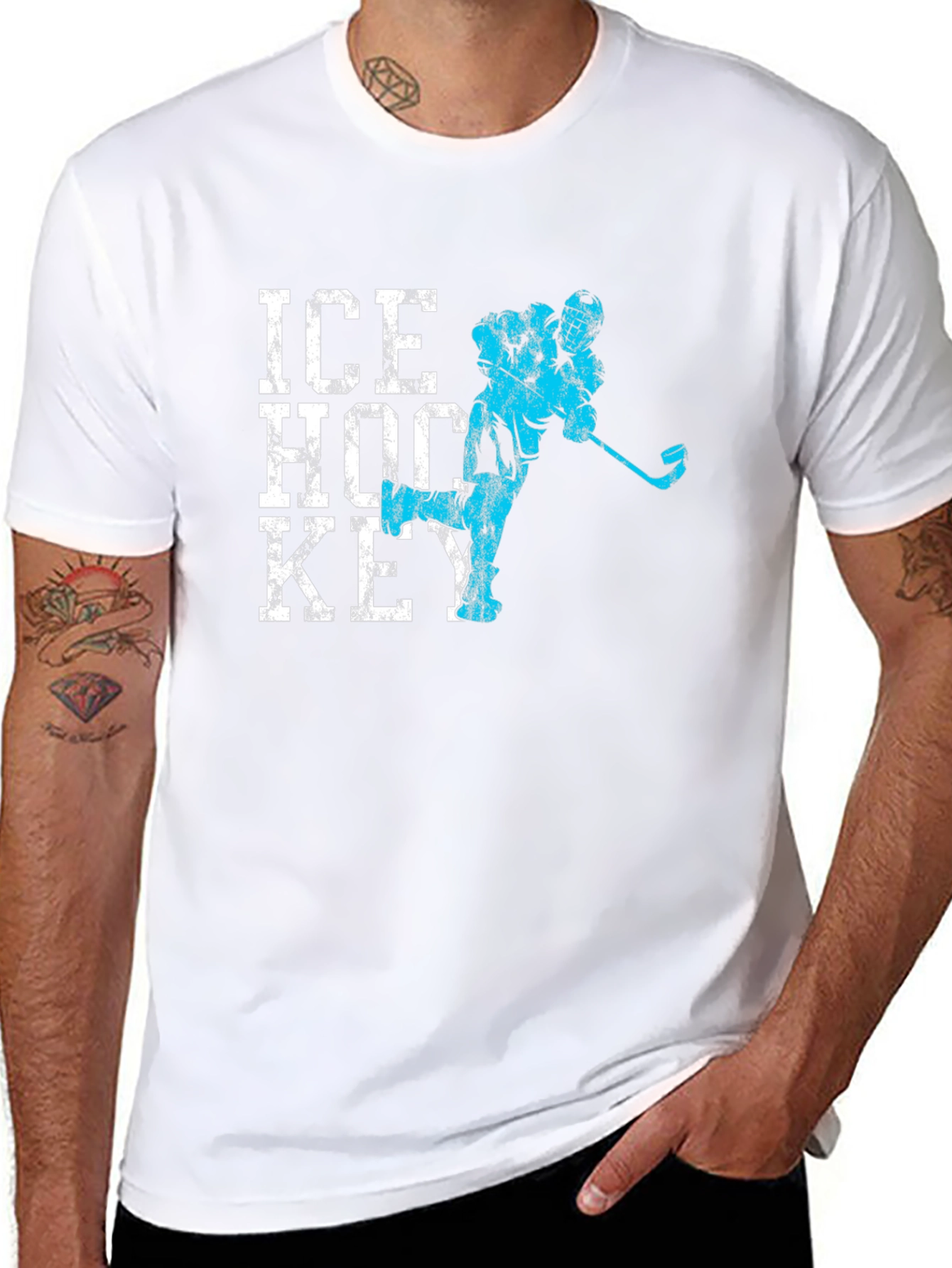 Black Ice Hockey Graphic T-Shirt view 8