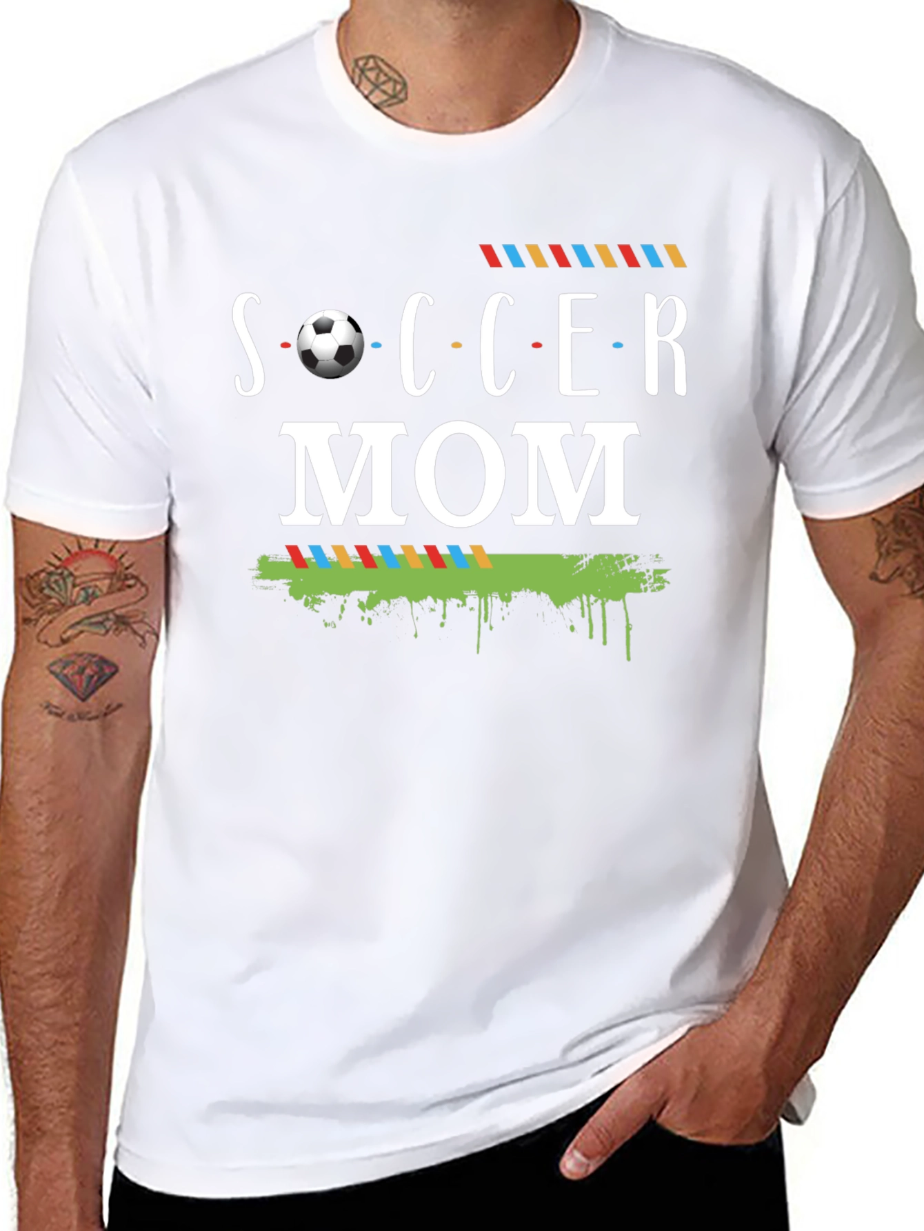 Black Soccer Mom Graphic Tee - Black view 8