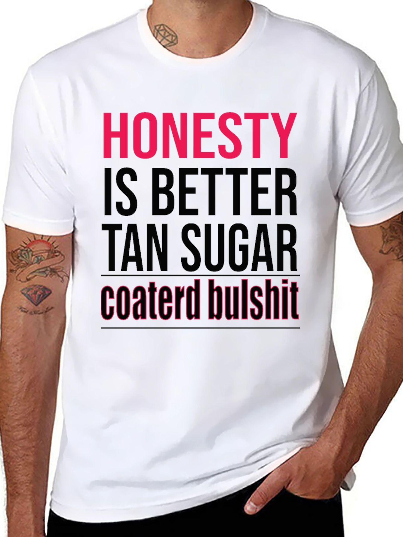 Black Honesty Better Than Sugar T-Shirt view 8