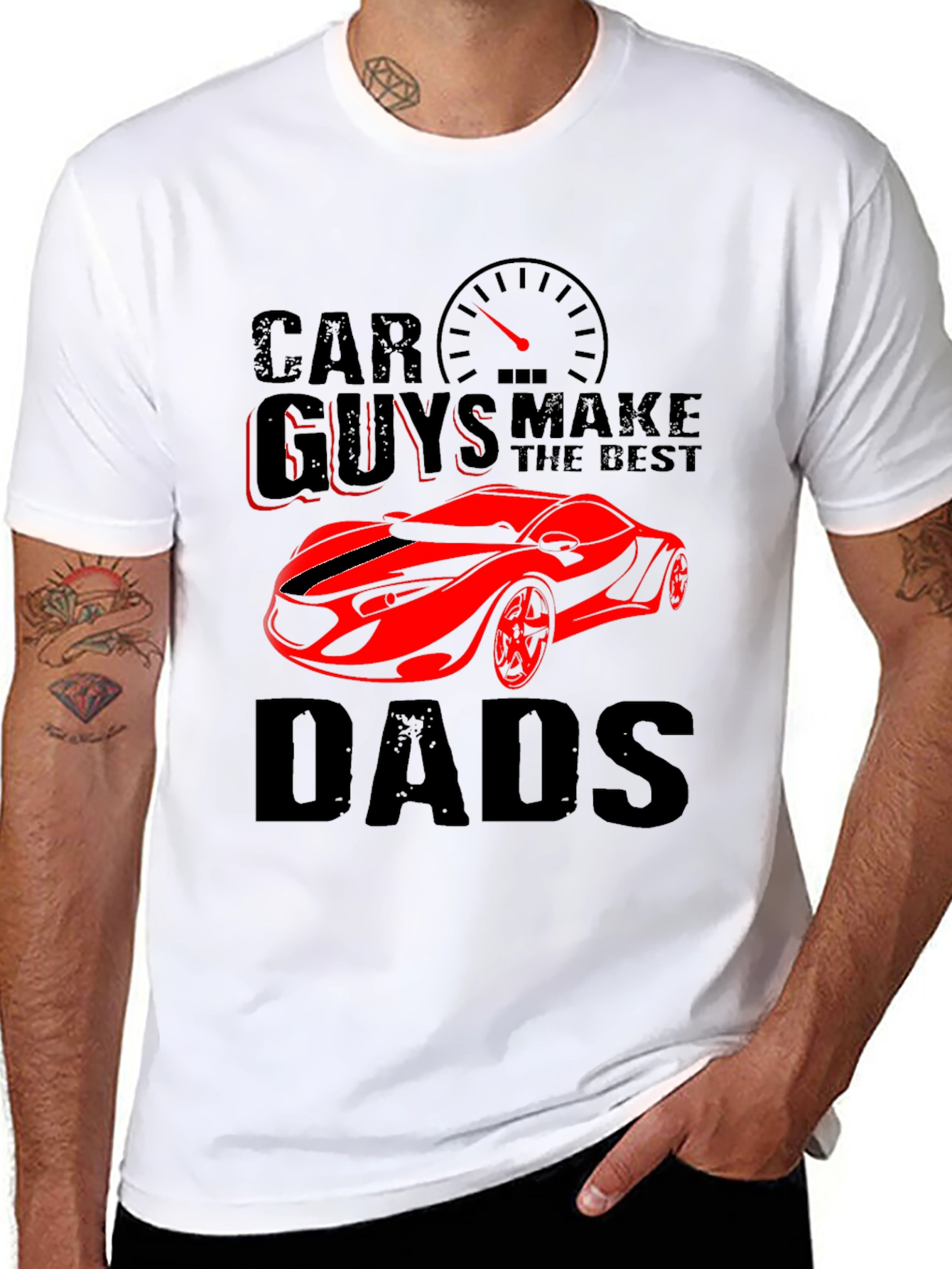 Black Car Guys Make the Best Dads Graphic T-Shirt view 8