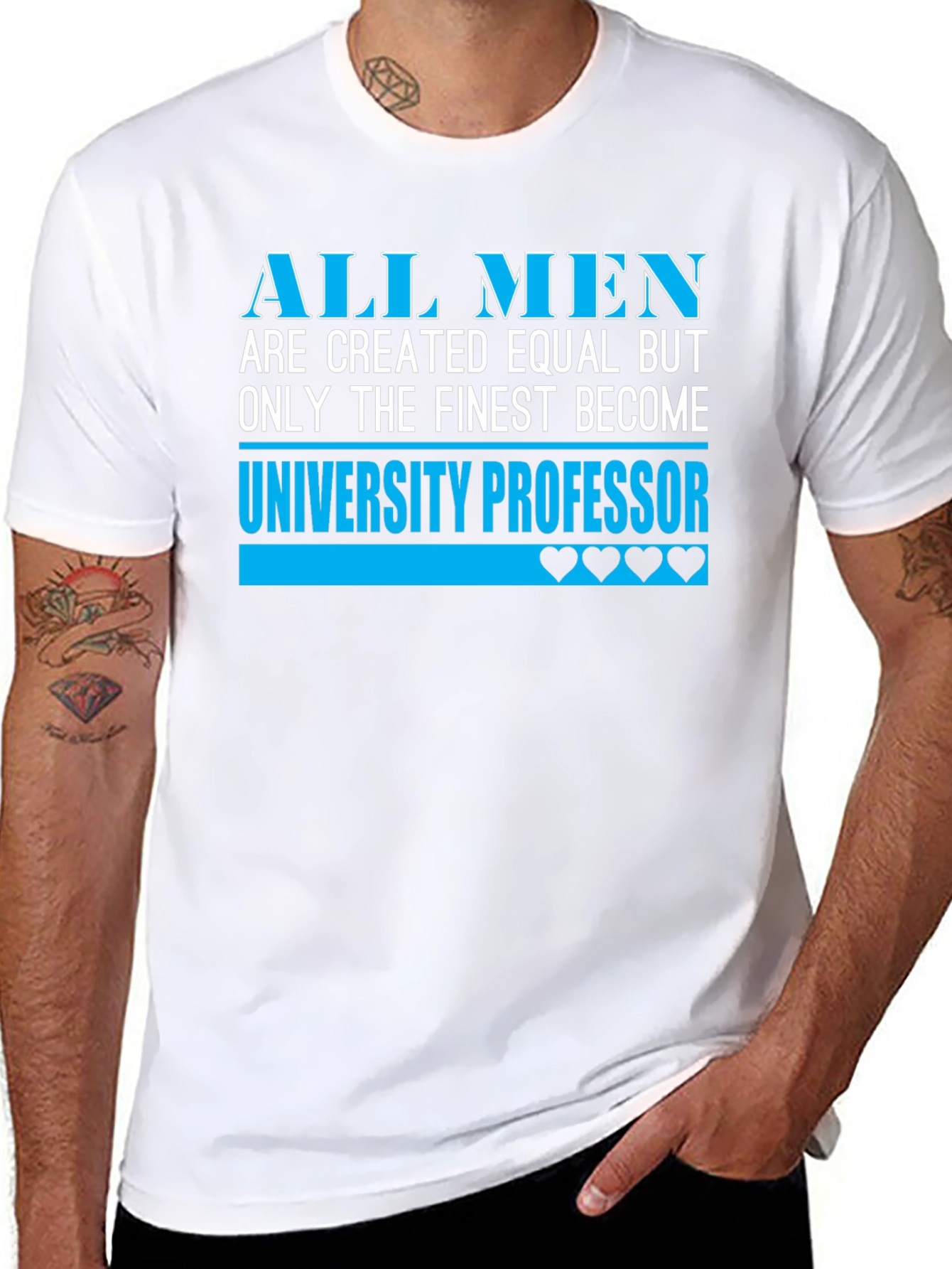 Black Finest University Professor T-Shirt - Premium Cotton Blend view 8