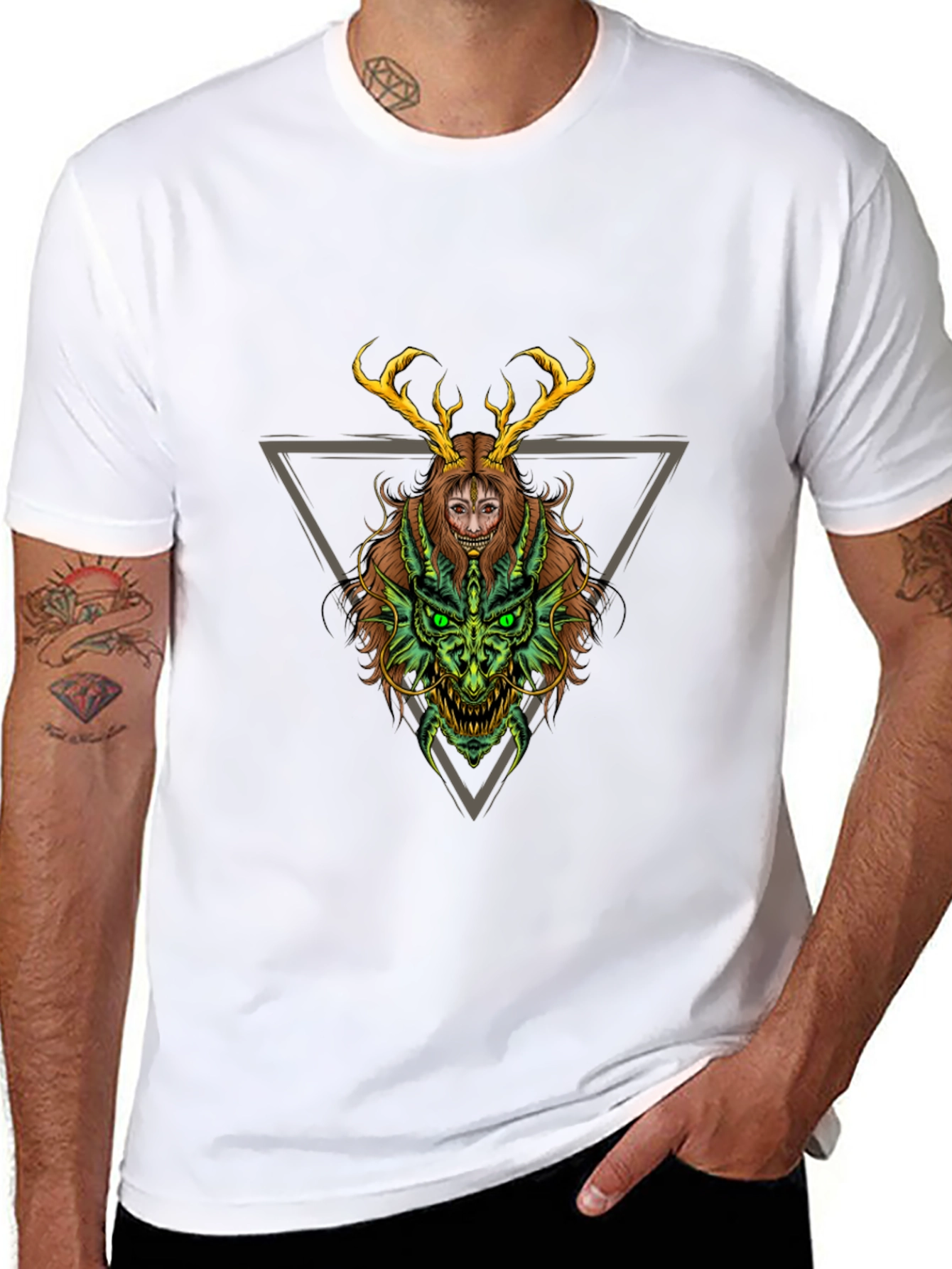 Black Mystic Demon Graphic T-Shirt view 8