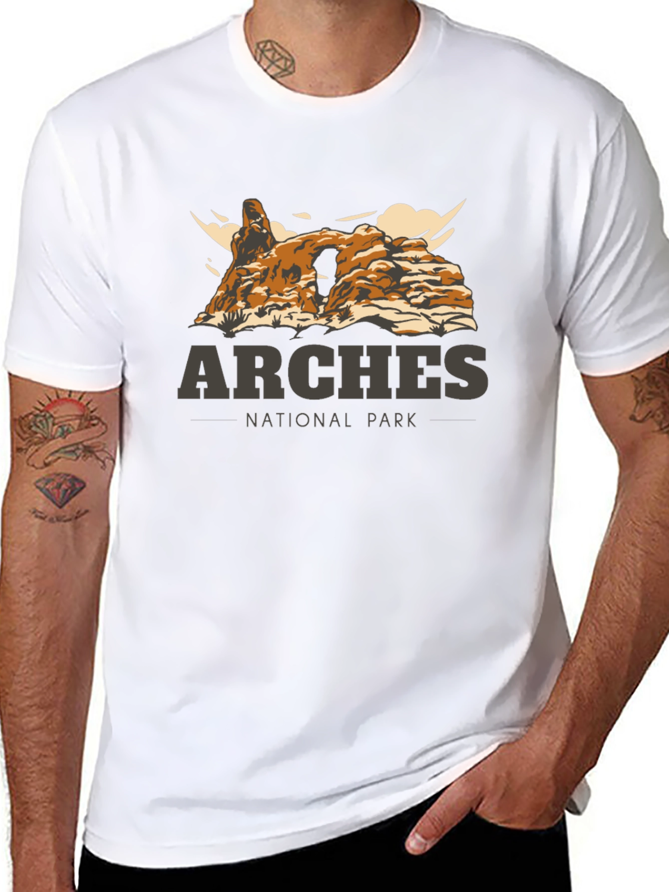 Black Arches National Park Graphic T-Shirt view 8