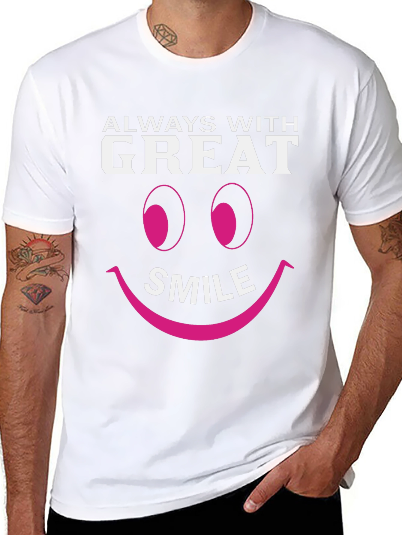 Black Great Smile Graphic T-Shirt - Black view 8