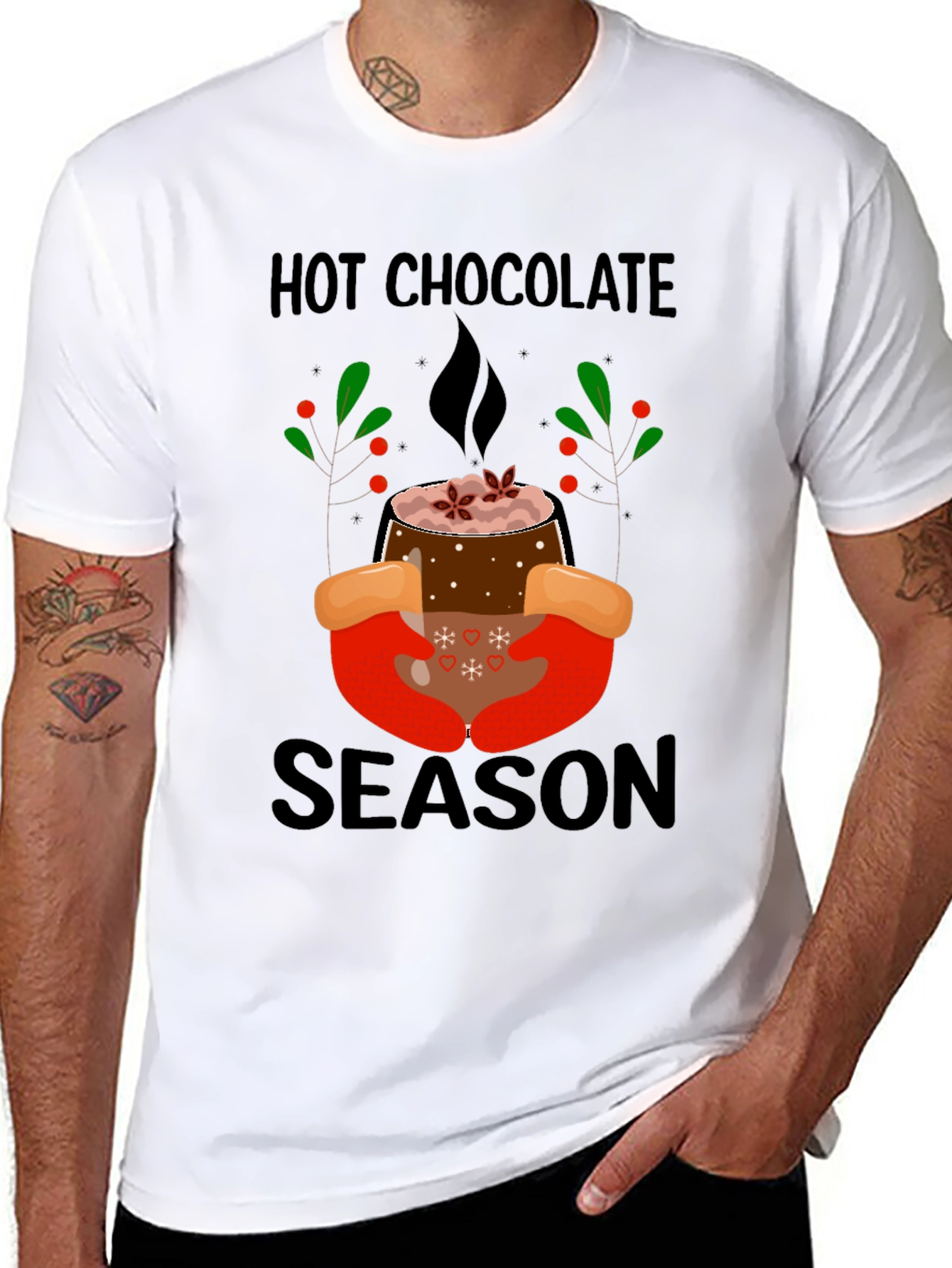 Black Hot Chocolate Season Graphic Tee view 8