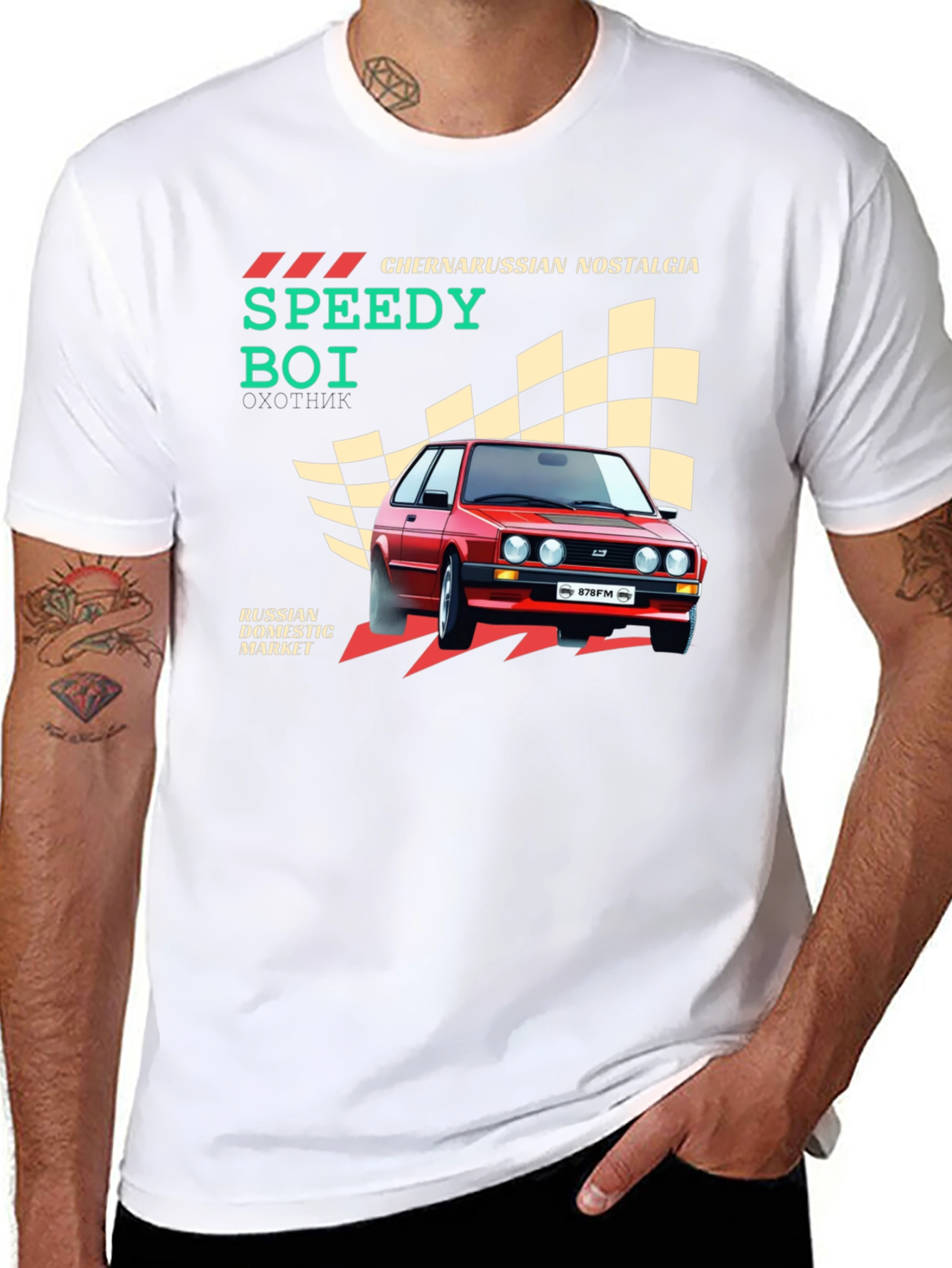 Black Chernarussian Nostalgia Speedy Boi Graphic T-Shirt view 8