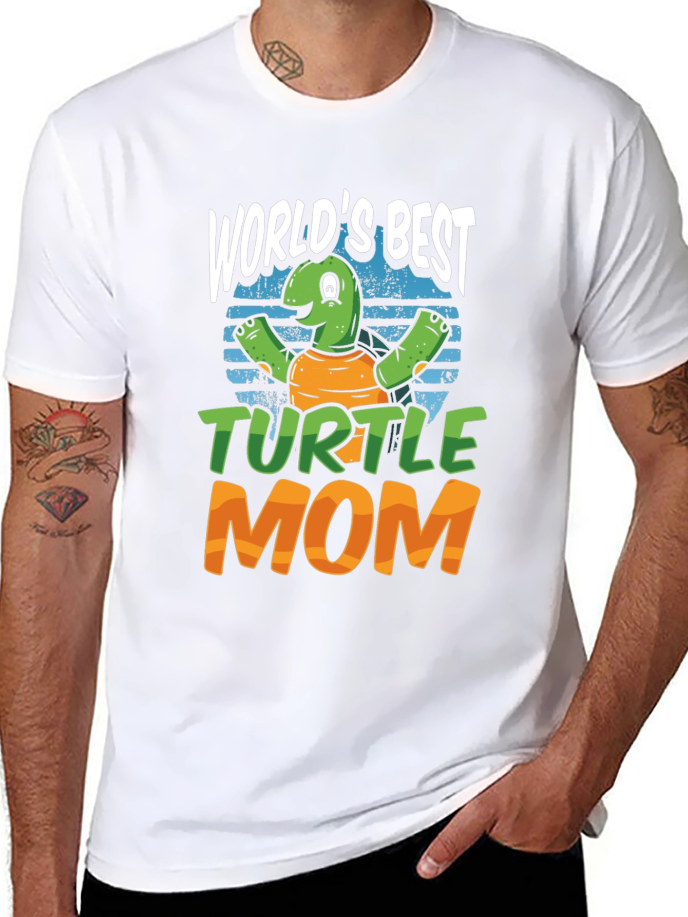 Black World's Best Turtle Mom T-Shirt view 8