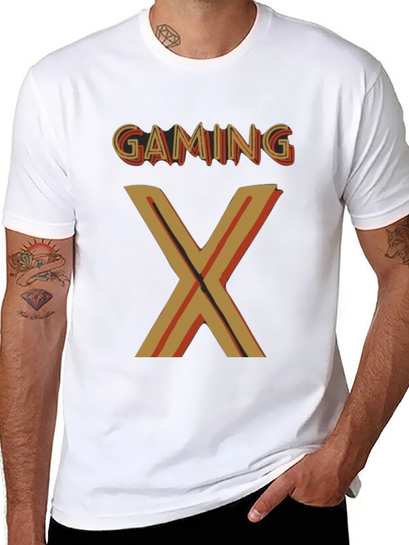 Black Gaming X Graphic T-Shirt - Stylish Gamer Tee view 8