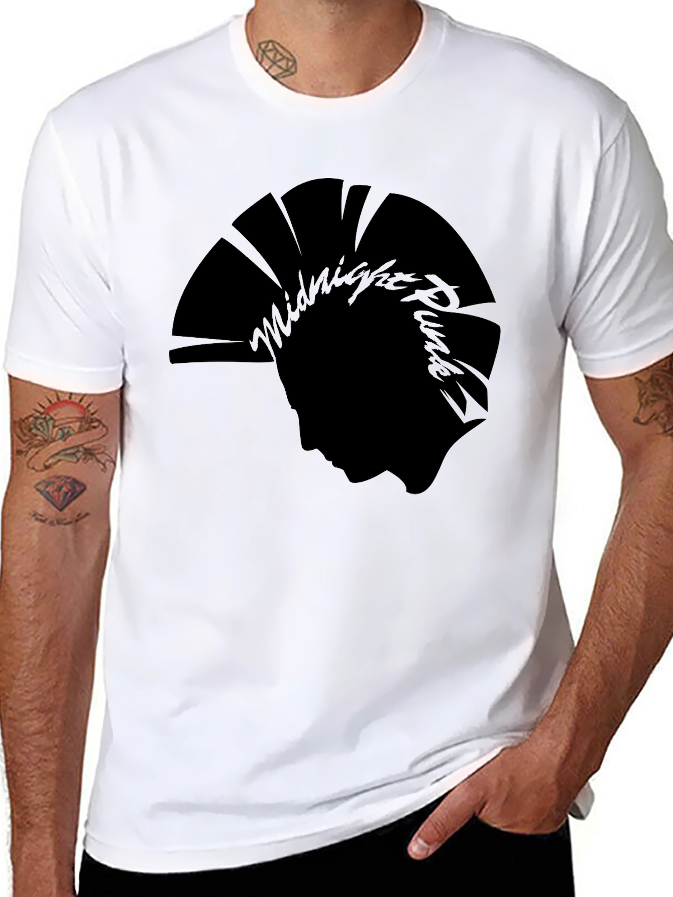 Midnight Punk Graphic Tee - Black - 8