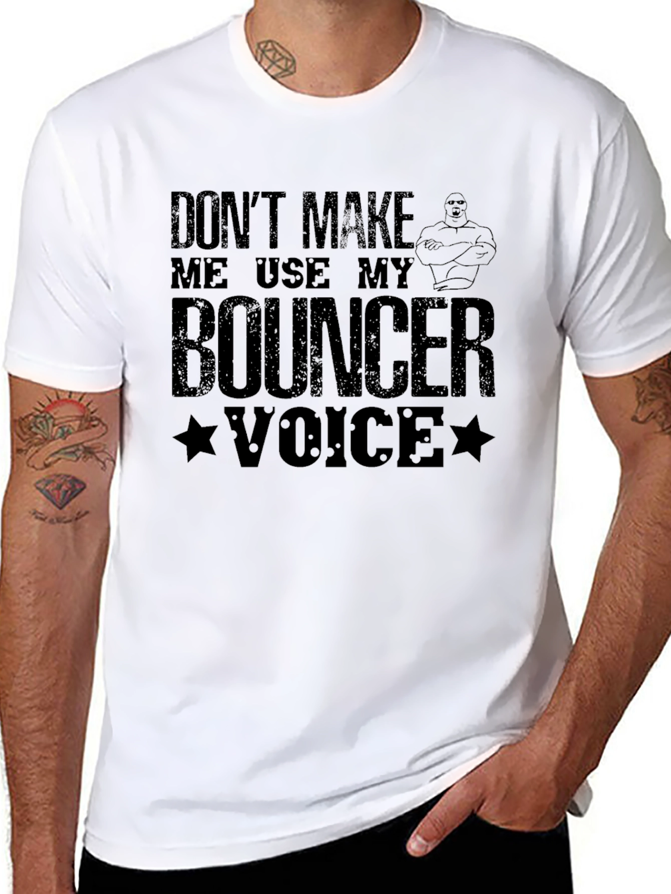 Black Bouncer Voice Graphic Tee - Black view 8