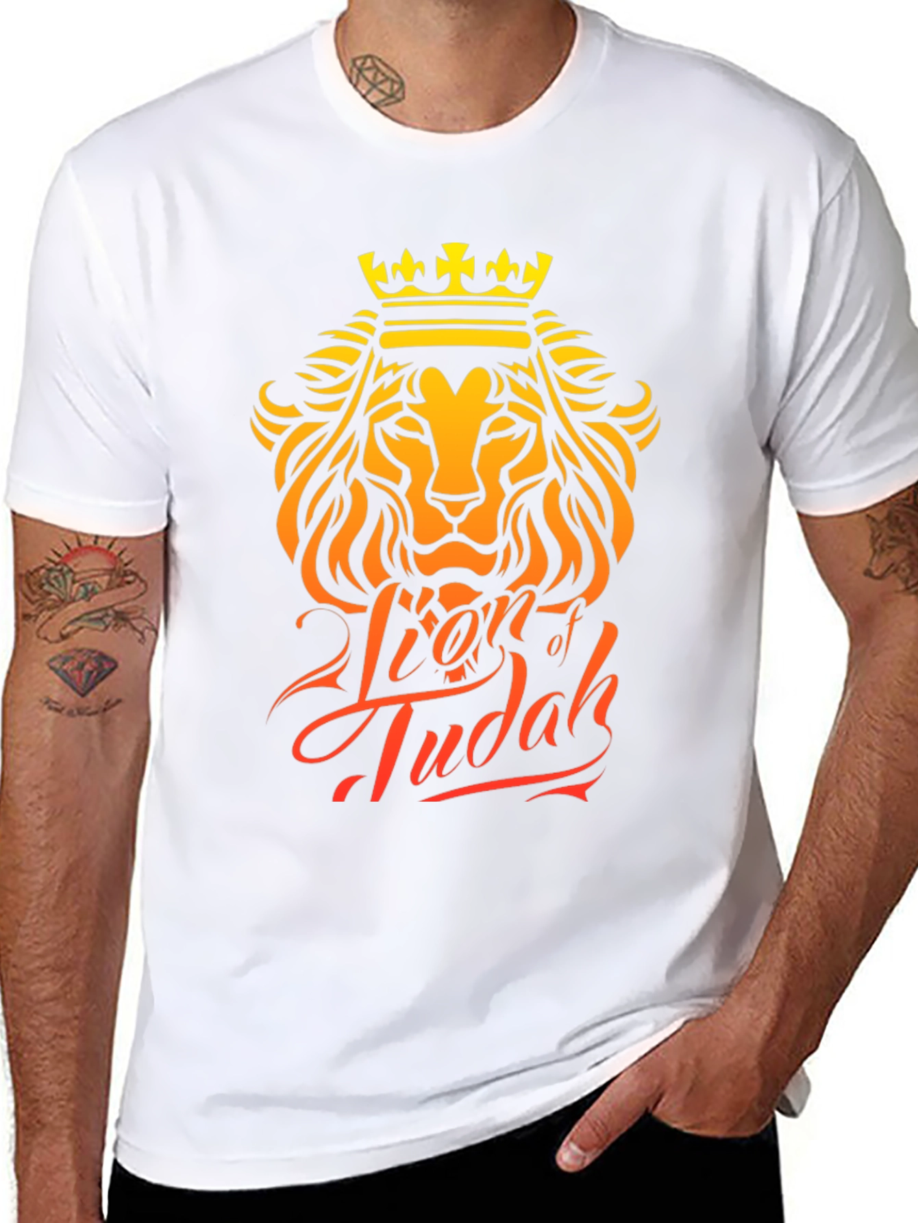 Black Lion of Judah Graphic Tee - Black view 8