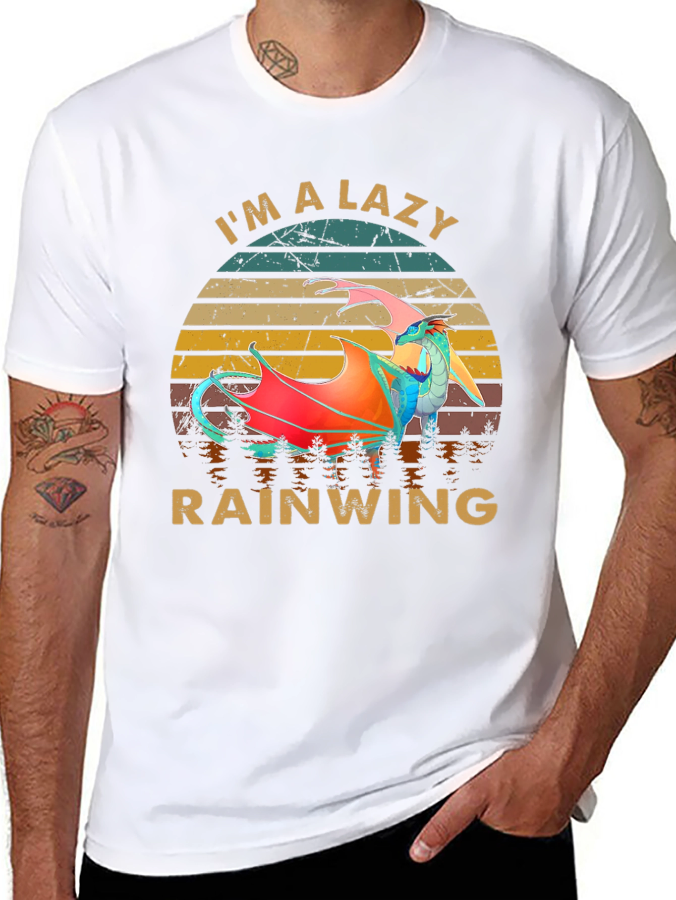 Lazy Rainwing Retro Graphic T-Shirt - 8