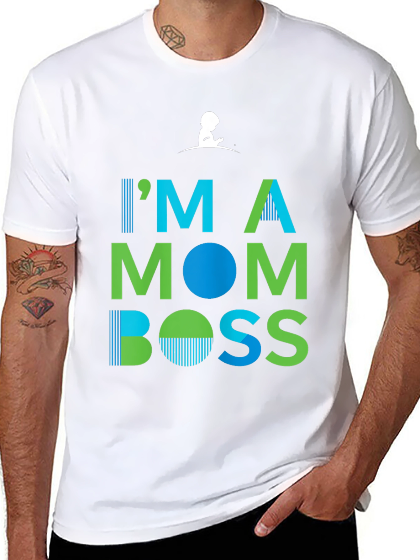 Black I'm A Mom Boss T-Shirt view 8