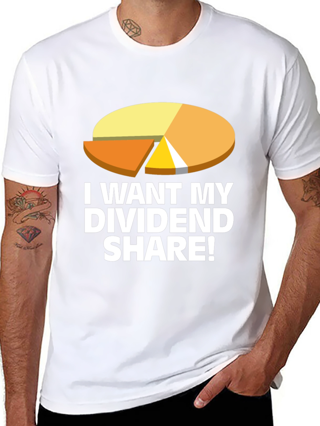 Black Dividend Share T-Shirt - Black Graphic Tee view 8