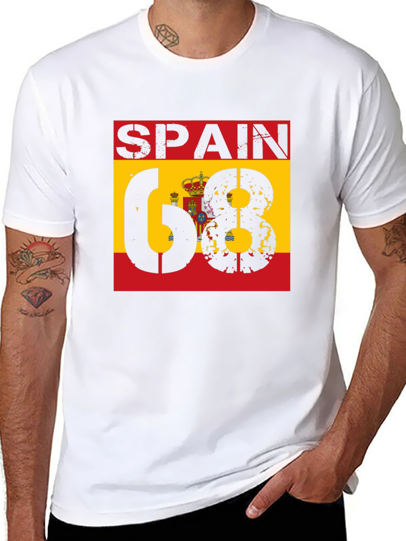 Spain 68 T-Shirt - Distressed Design - 8