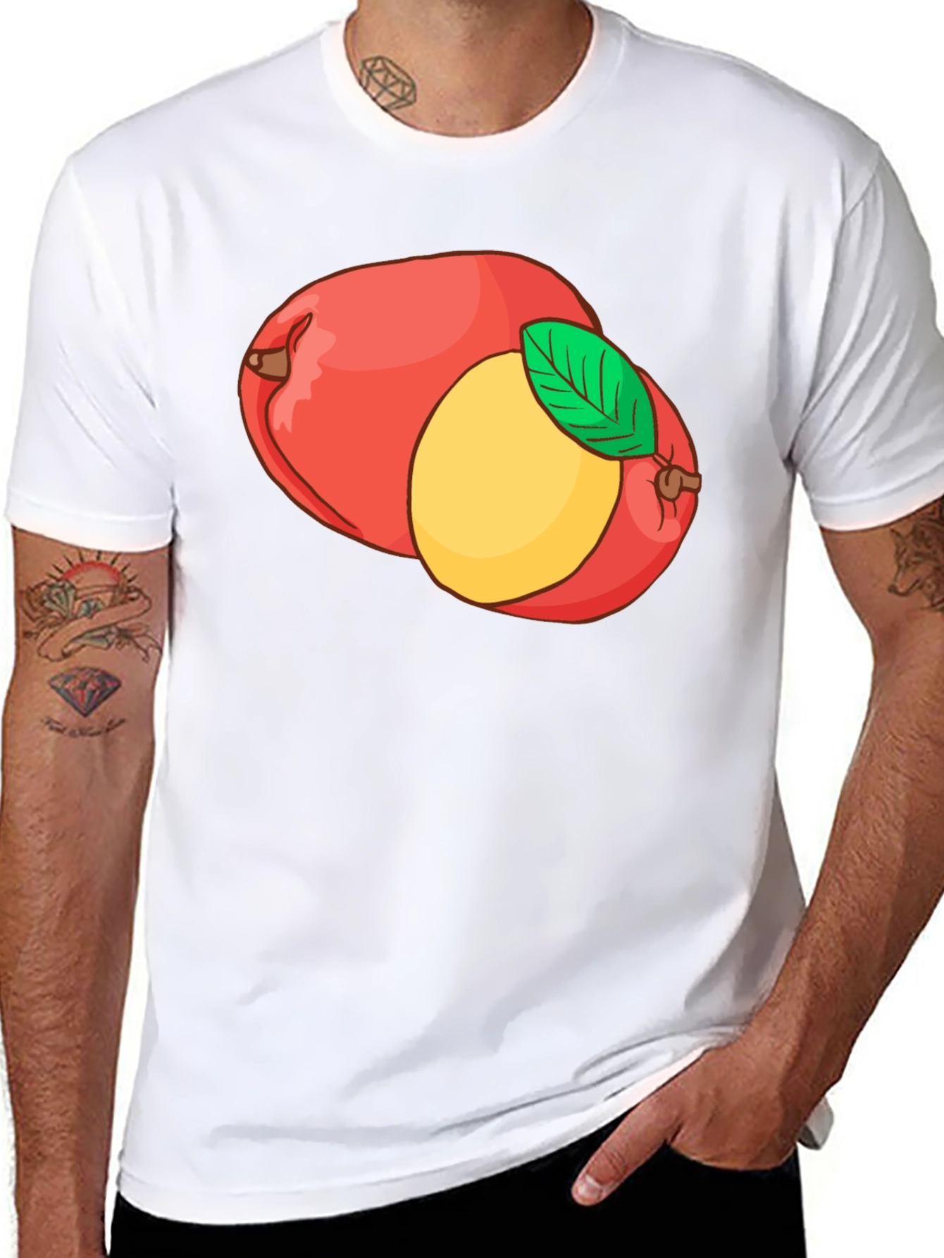 Black Mango Graphic Tee - Summer Fruit T-Shirt view 8