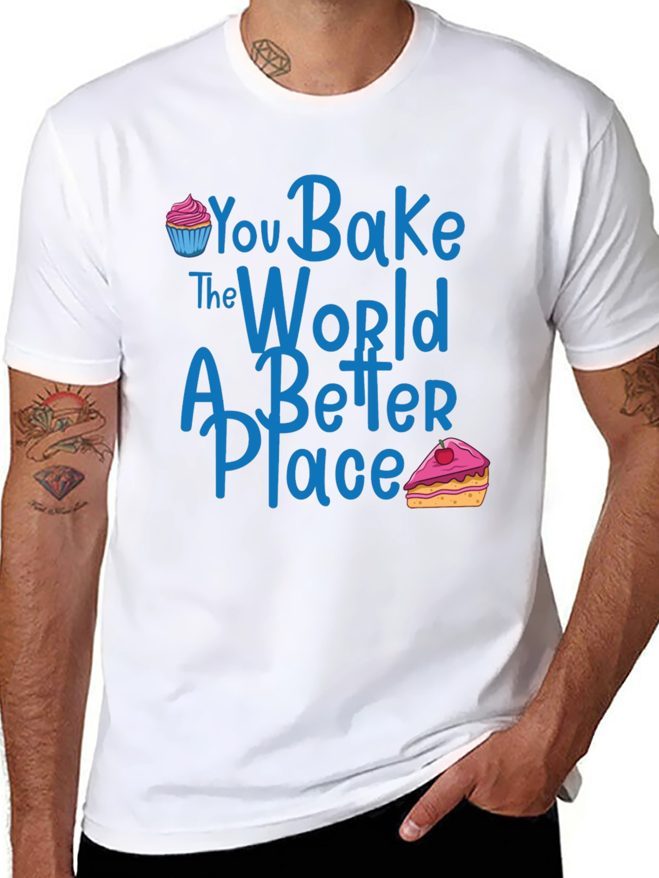 Black You Bake The World A Better Place Graphic T-Shirt view 8