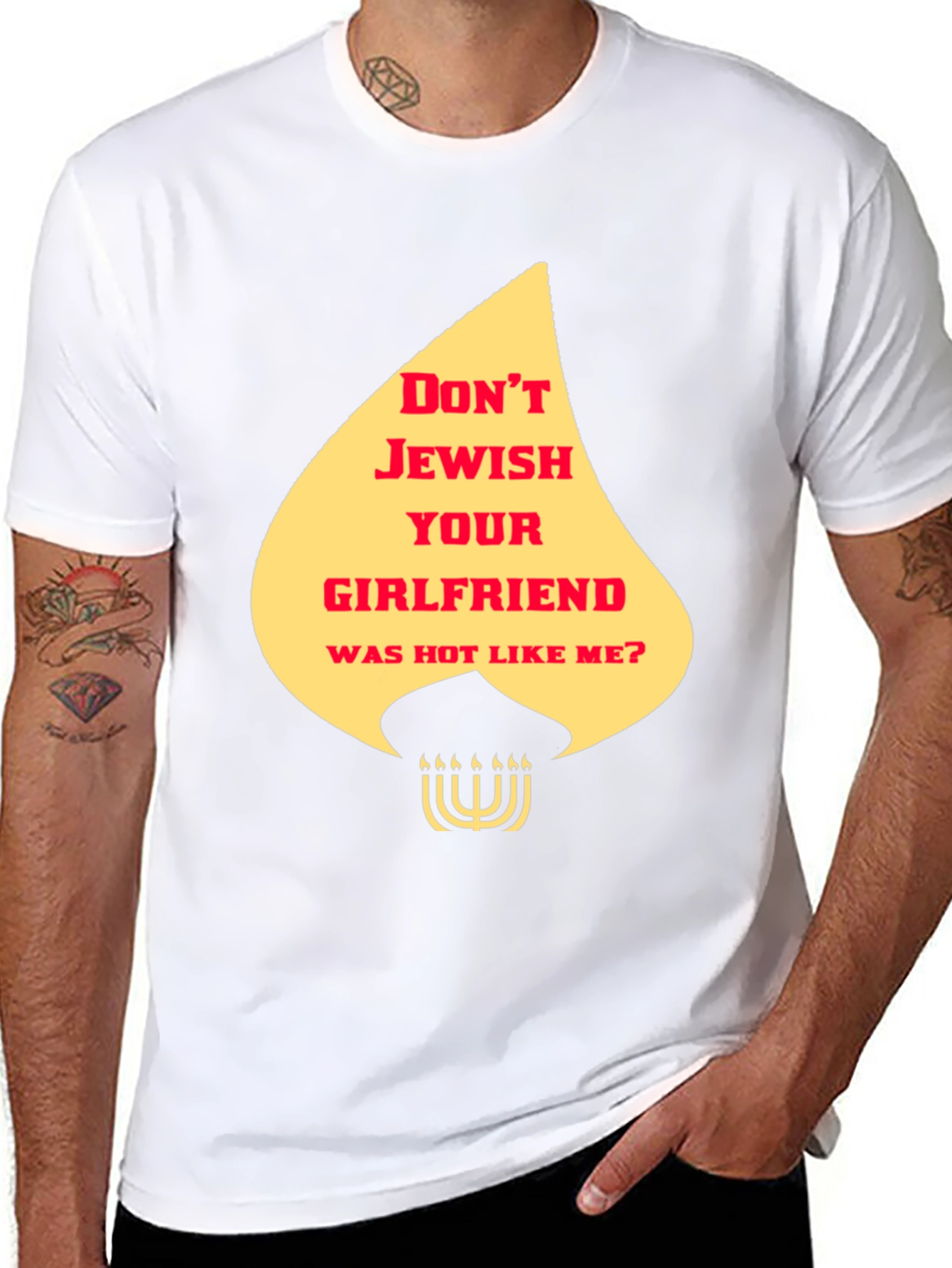 Black Offensive Jewish Humor T-Shirt view 8