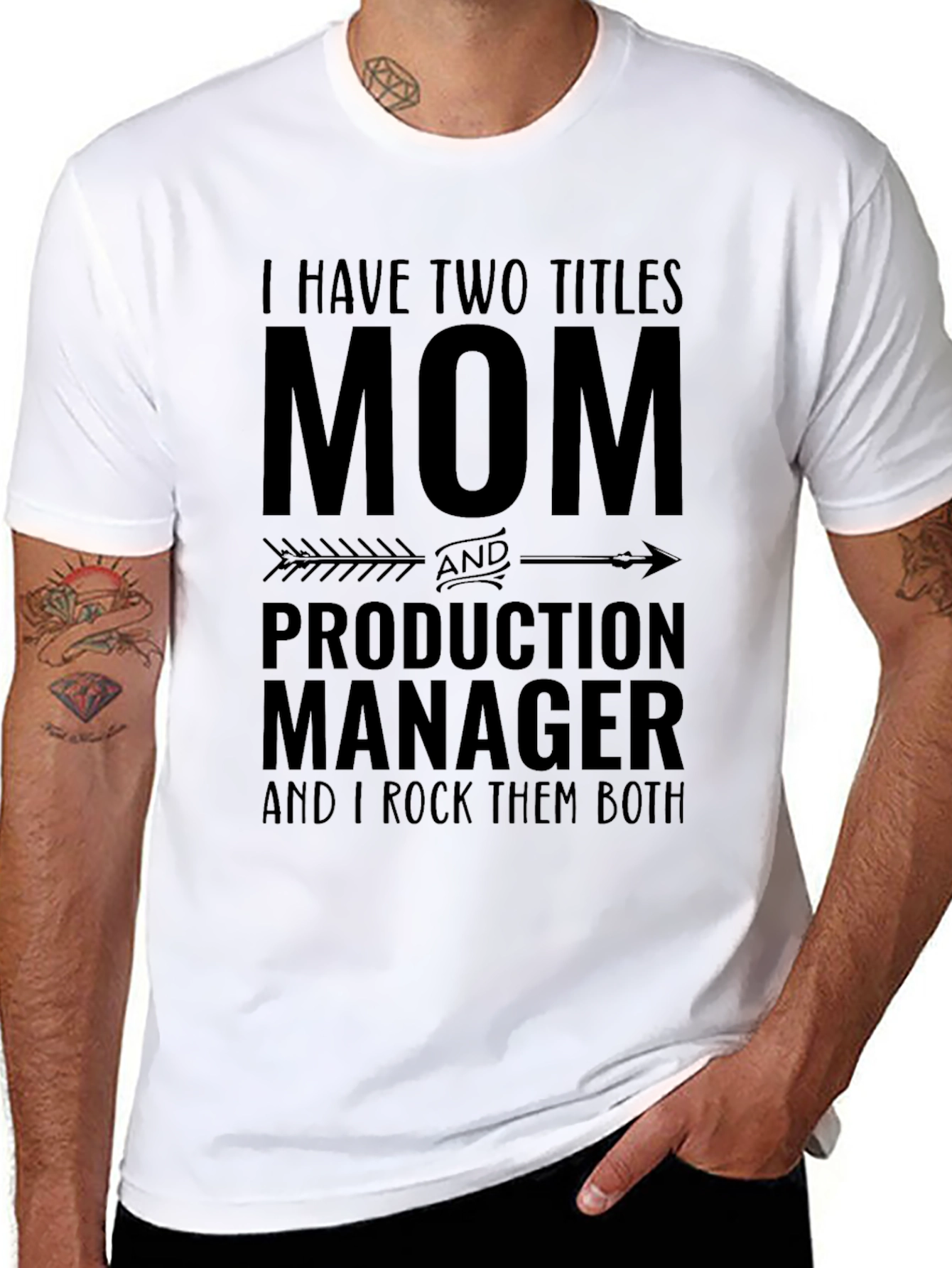 Black Mom and Production Manager T-Shirt view 8