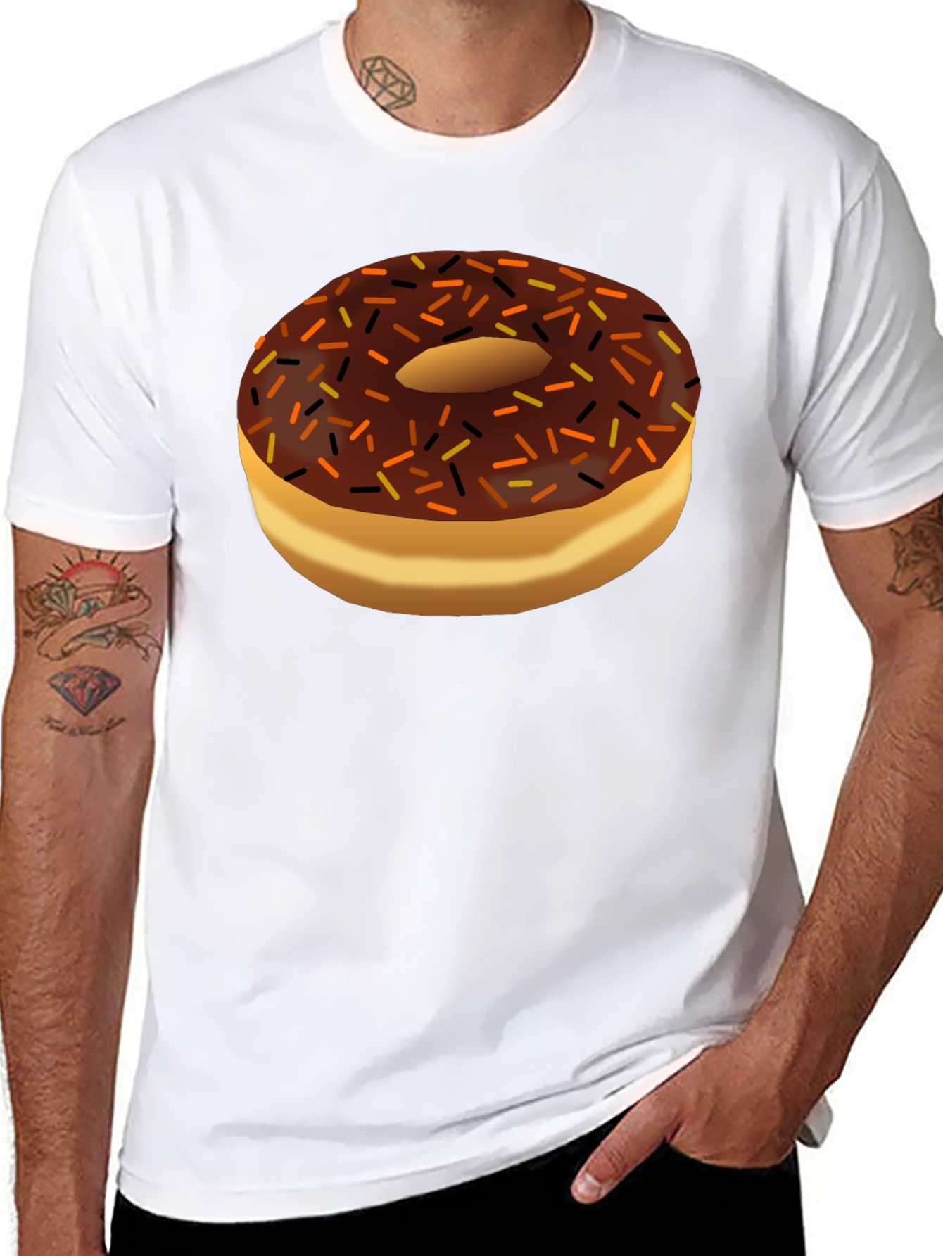 Black Donut Graphic Black T-Shirt view 8
