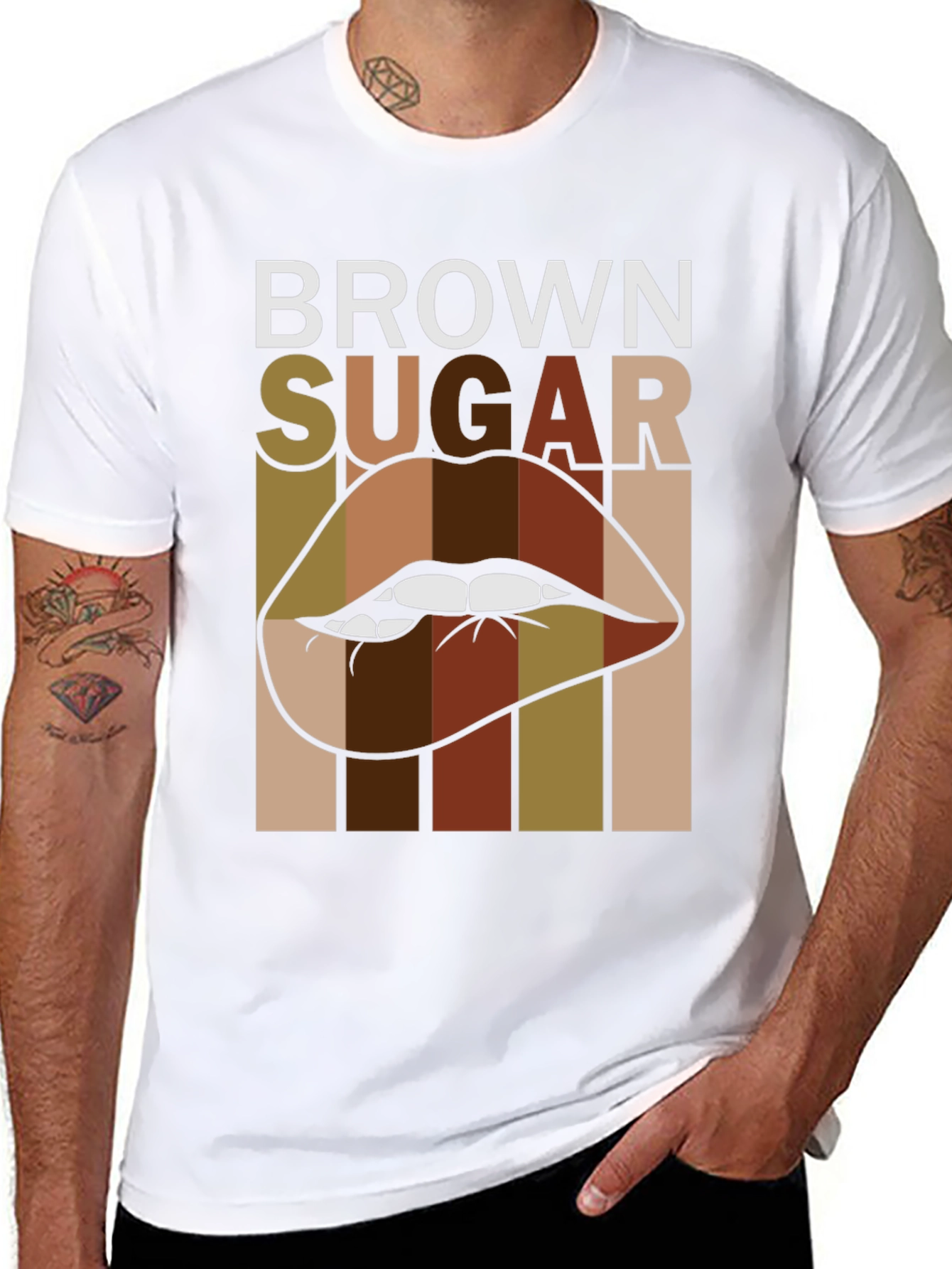 Black Brown Sugar Lips Graphic Tee - Unisex view 8