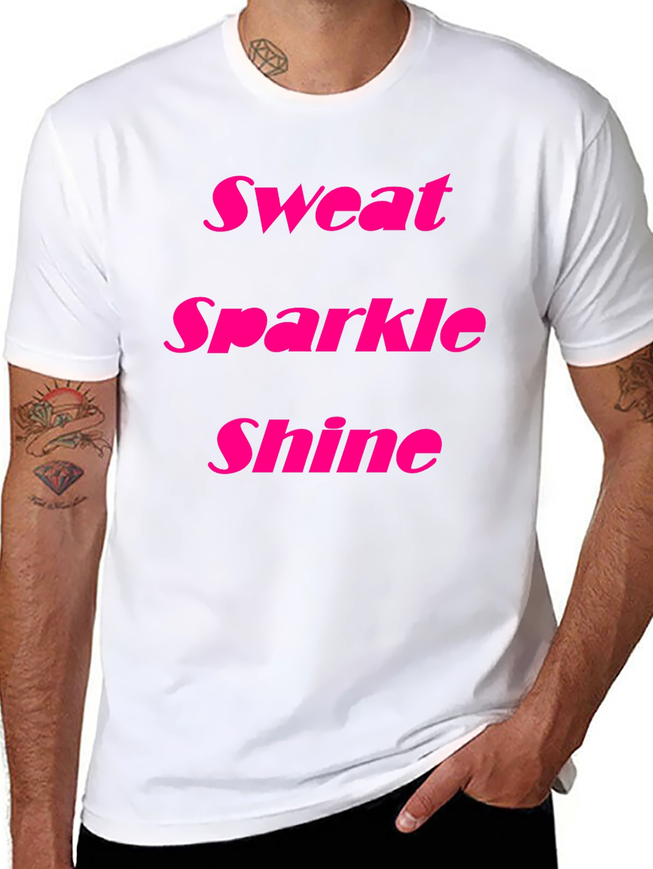 Black Sweat Sparkle Shine Black T-Shirt view 8