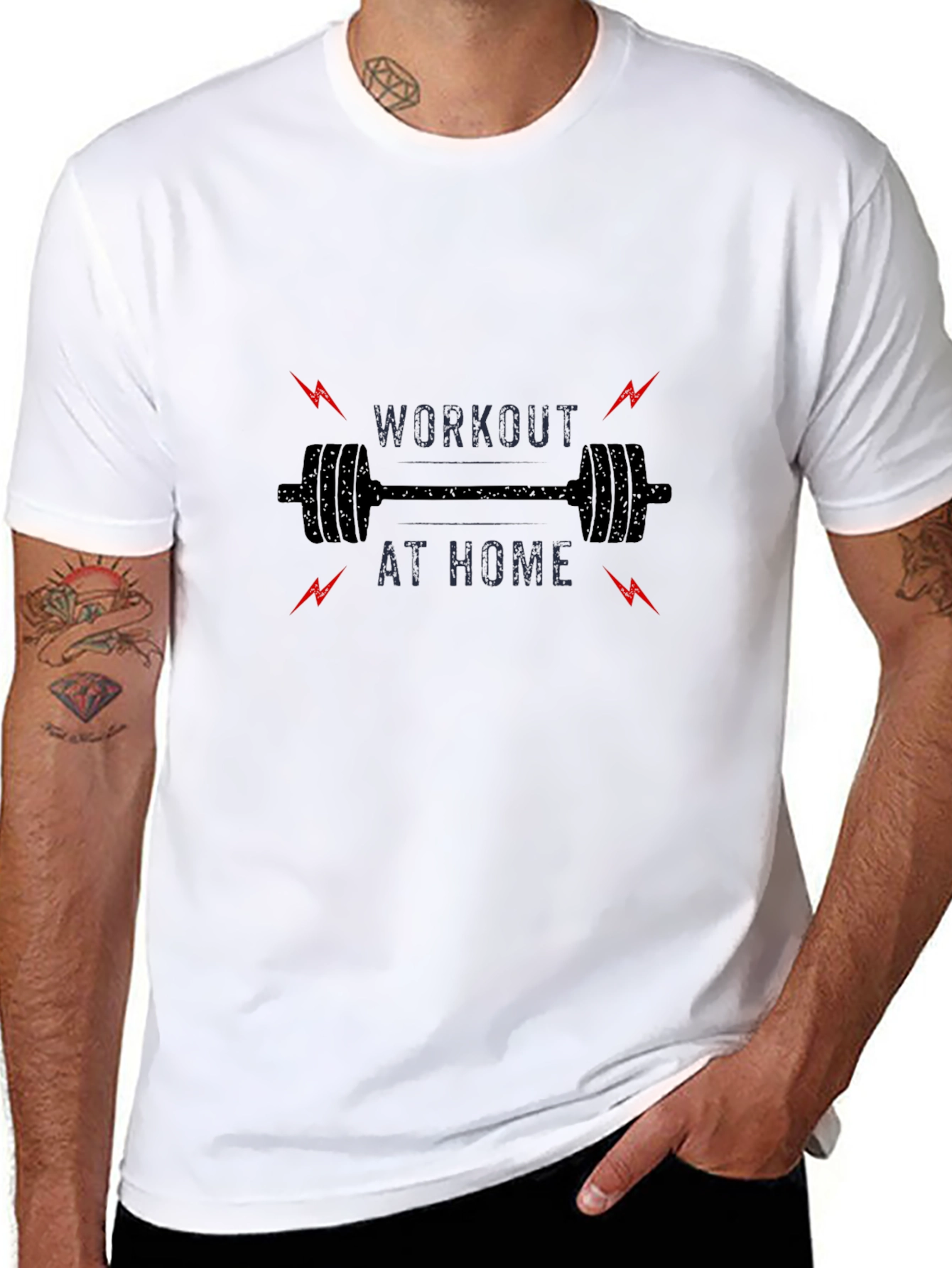Black Workout at Home Graphic Tee view 8