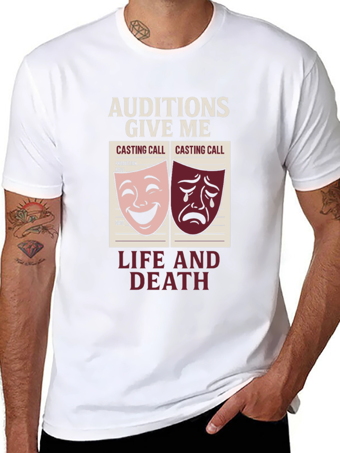 Black Auditions Life and Death T-Shirt view 8