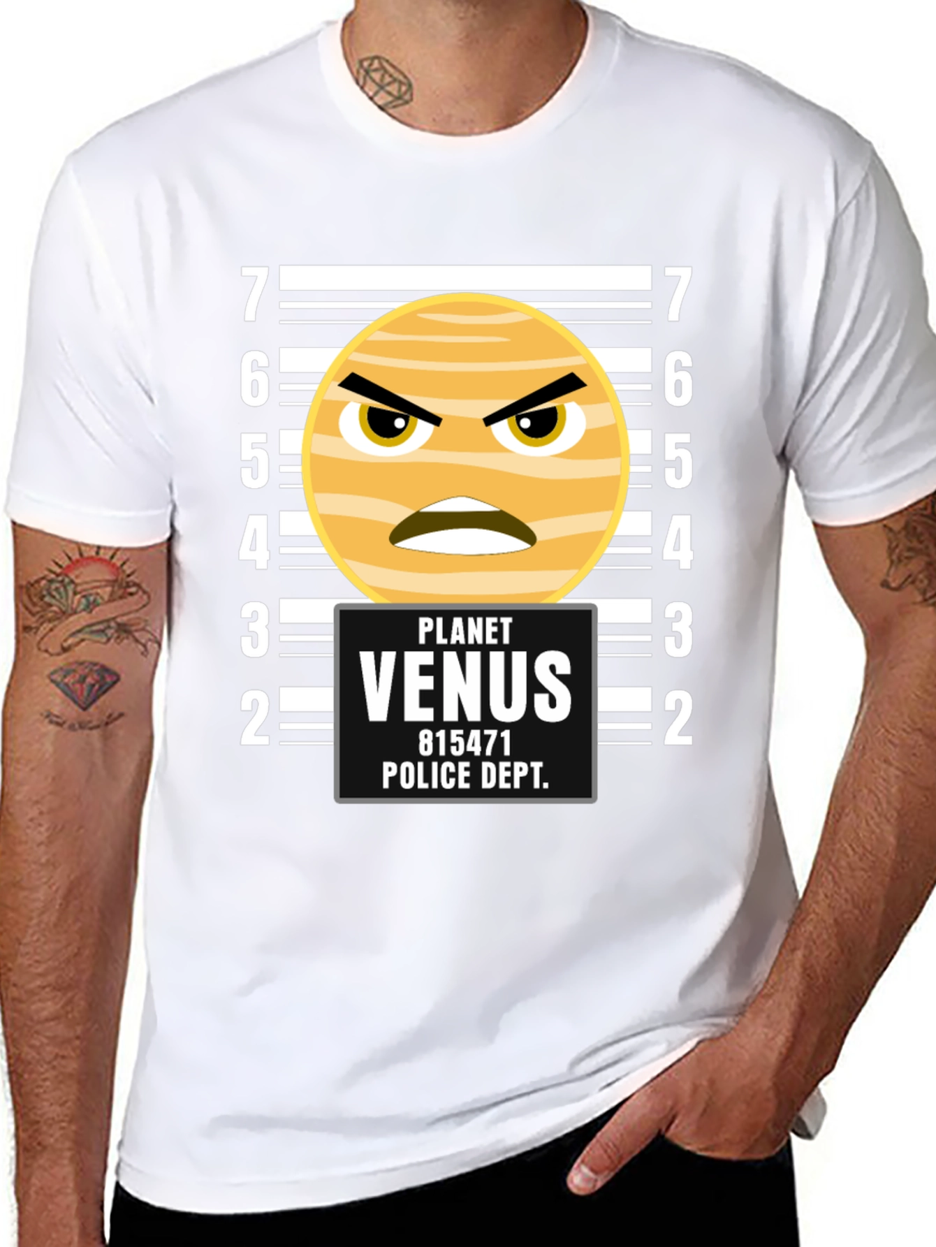 Black Planet Venus Mugshot Graphic T-Shirt view 8