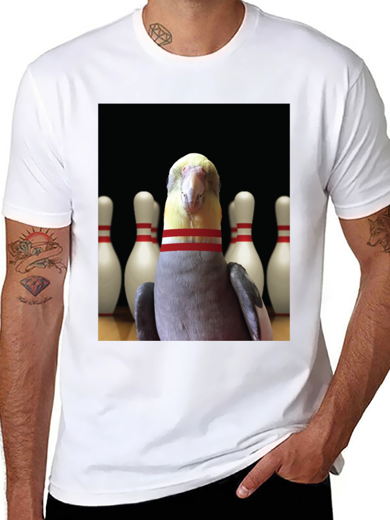 Black Bowling Bird T-Shirt - Strike a Pose! view 8
